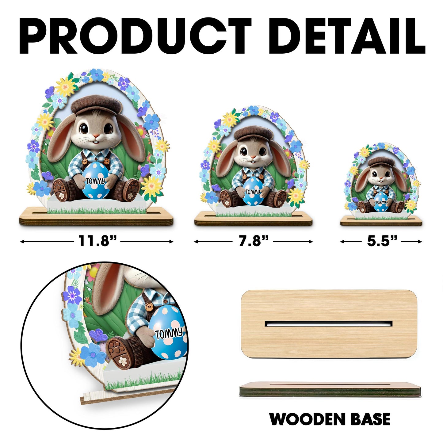 Celebrate Spring With Bunny, Flowers And Easter Egg
