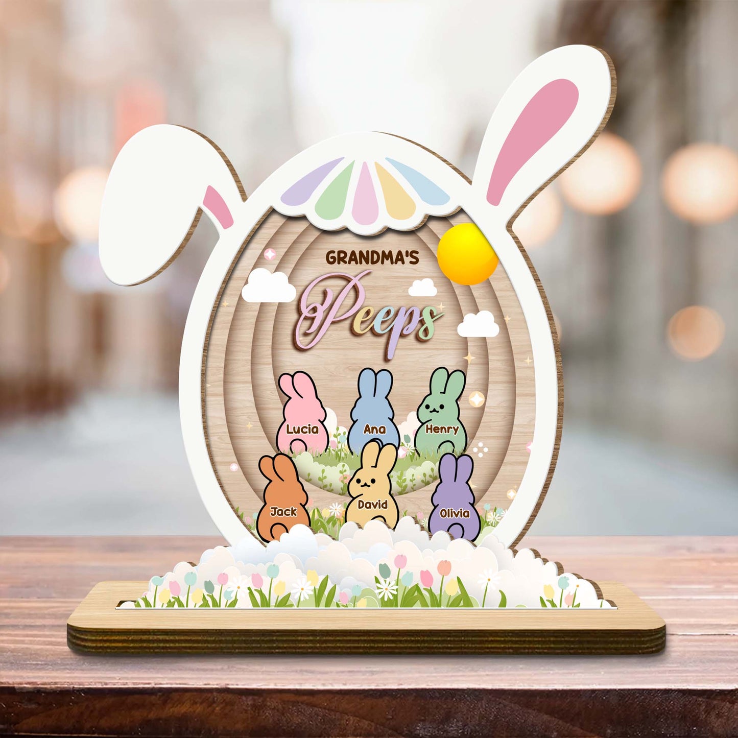 Grandma's Peeps, Bunny, Flowers, And Eggs