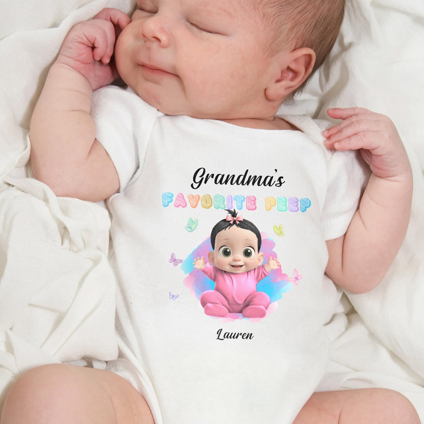 Grandma's Favorite Peep, Baby and Butterflies
