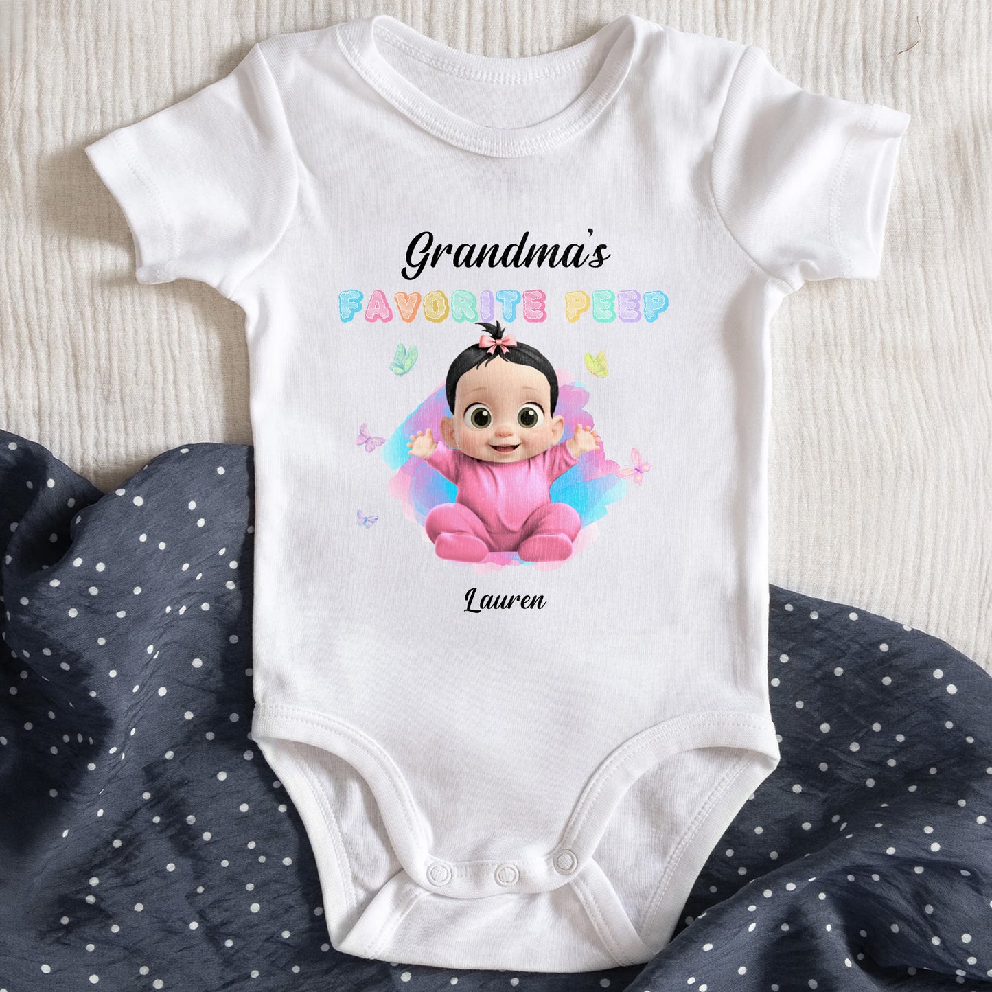 Grandma's Favorite Peep, Baby and Butterflies