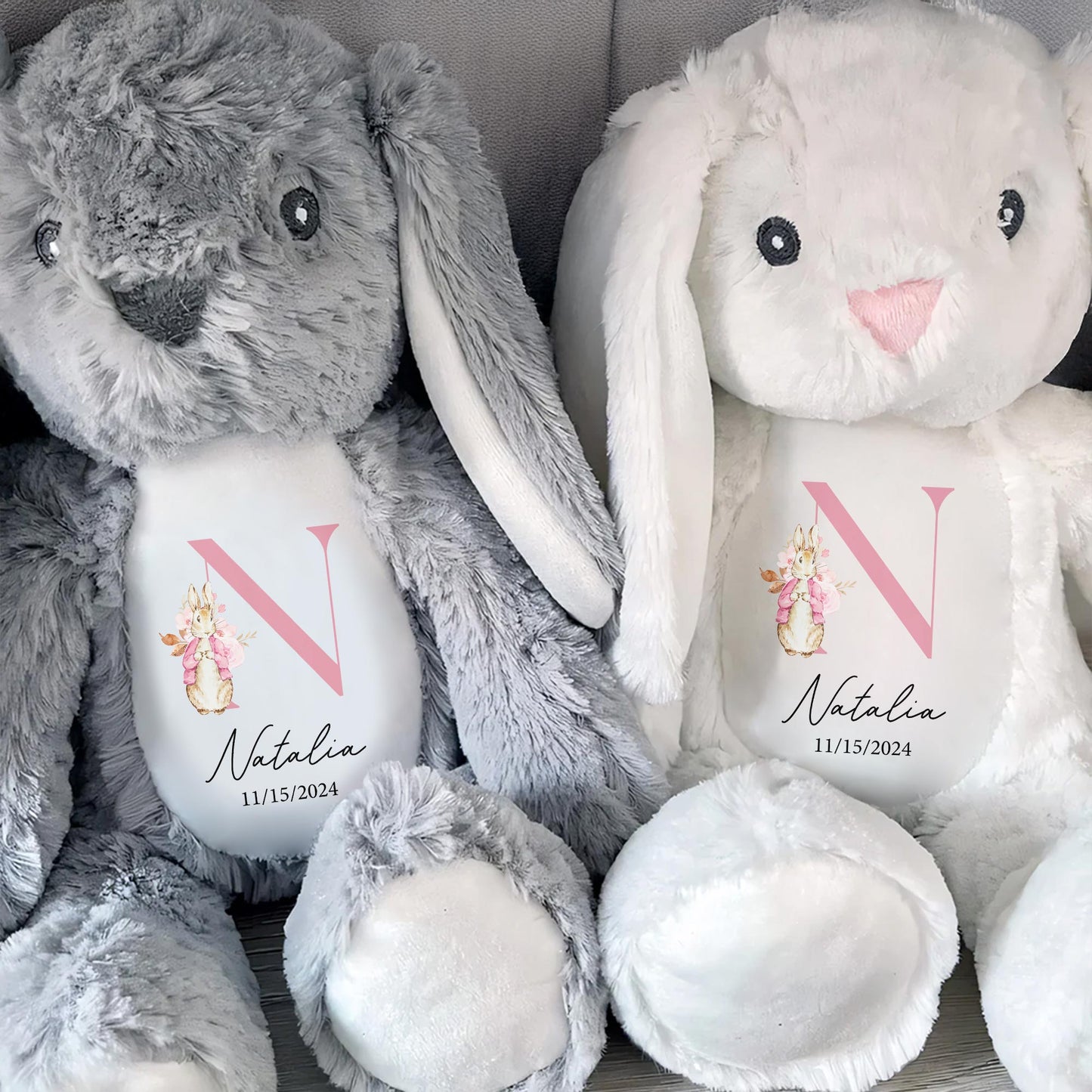 Cute Bunny With Floral Design For A Beautiful Touch
