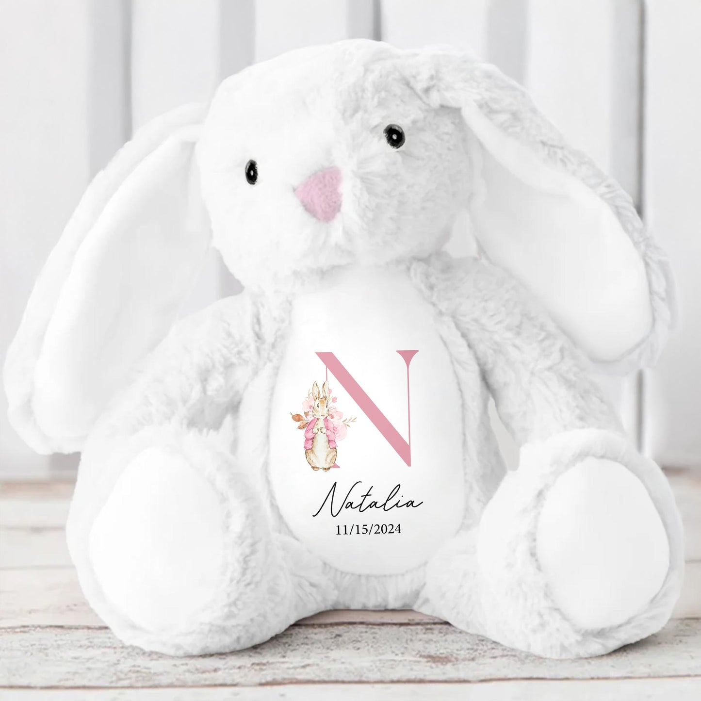Cute Bunny With Floral Design For A Beautiful Touch