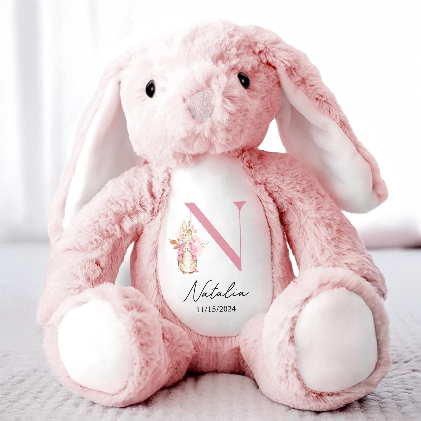 Cute Bunny With Floral Design For A Beautiful Touch