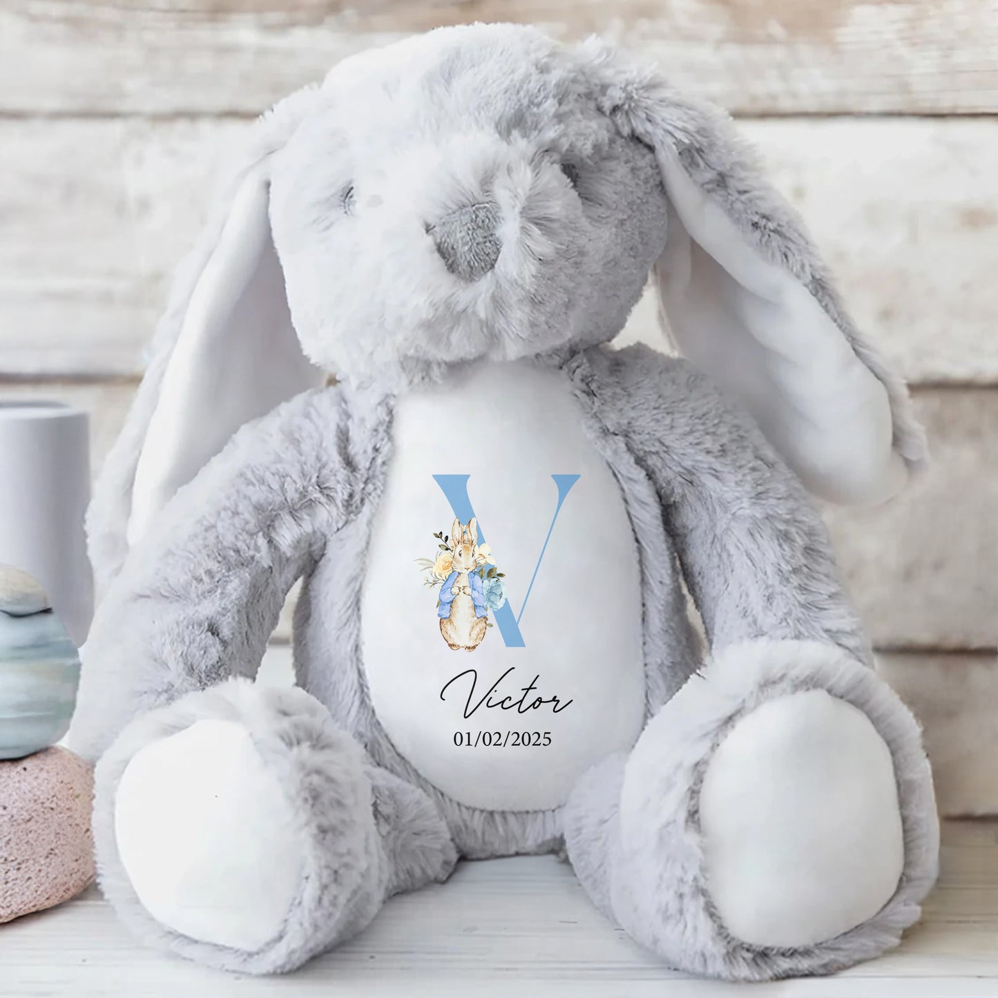 Cute Bunny With Floral Design For A Beautiful Touch