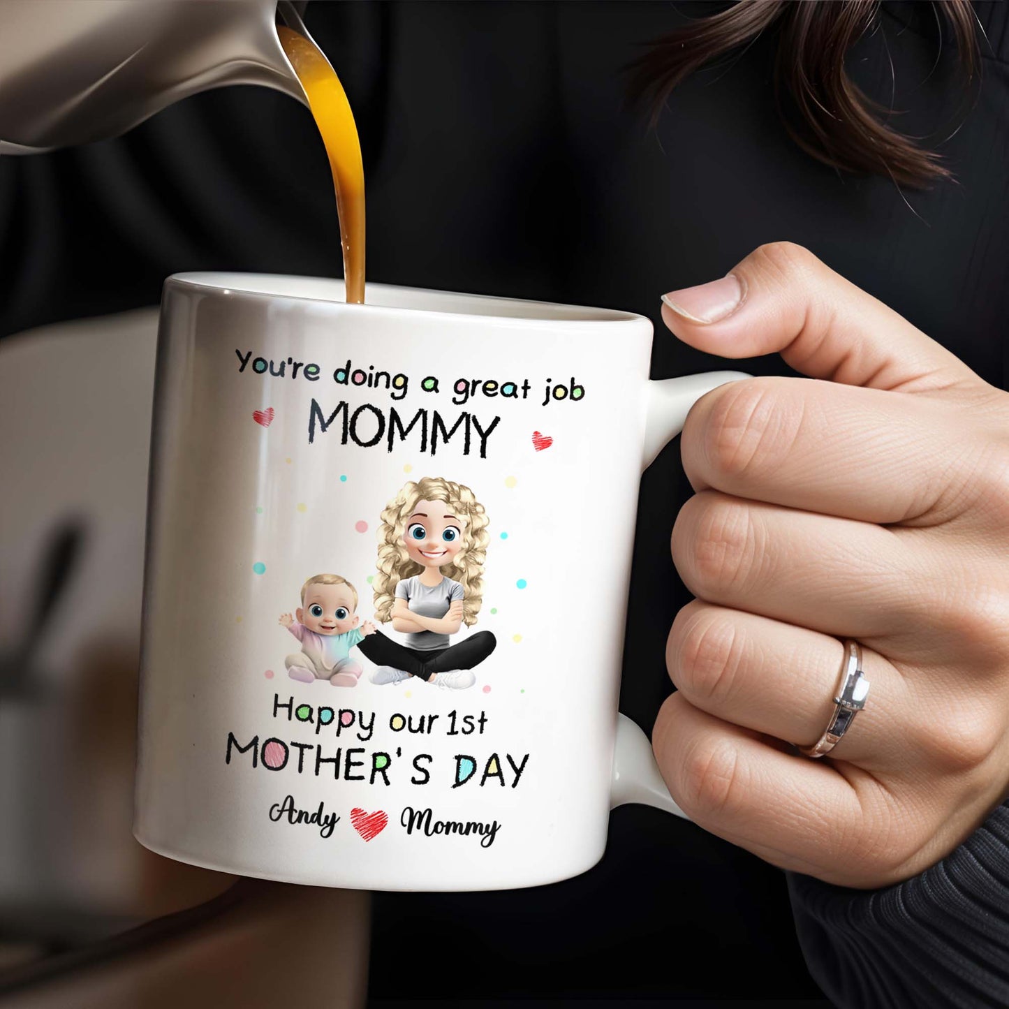 You're Doing a Great Job Mommy, Happy Our 1st Mother's Day, Baby and Mother
