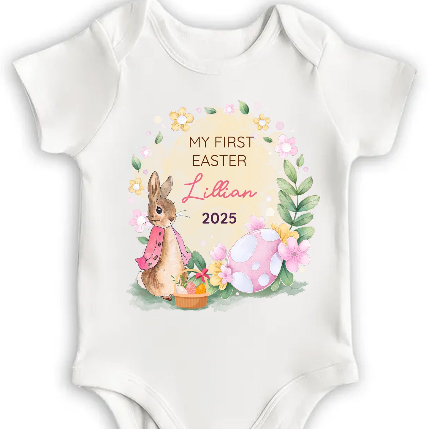 My First Easter, Rabbit and Easter Eggs Design