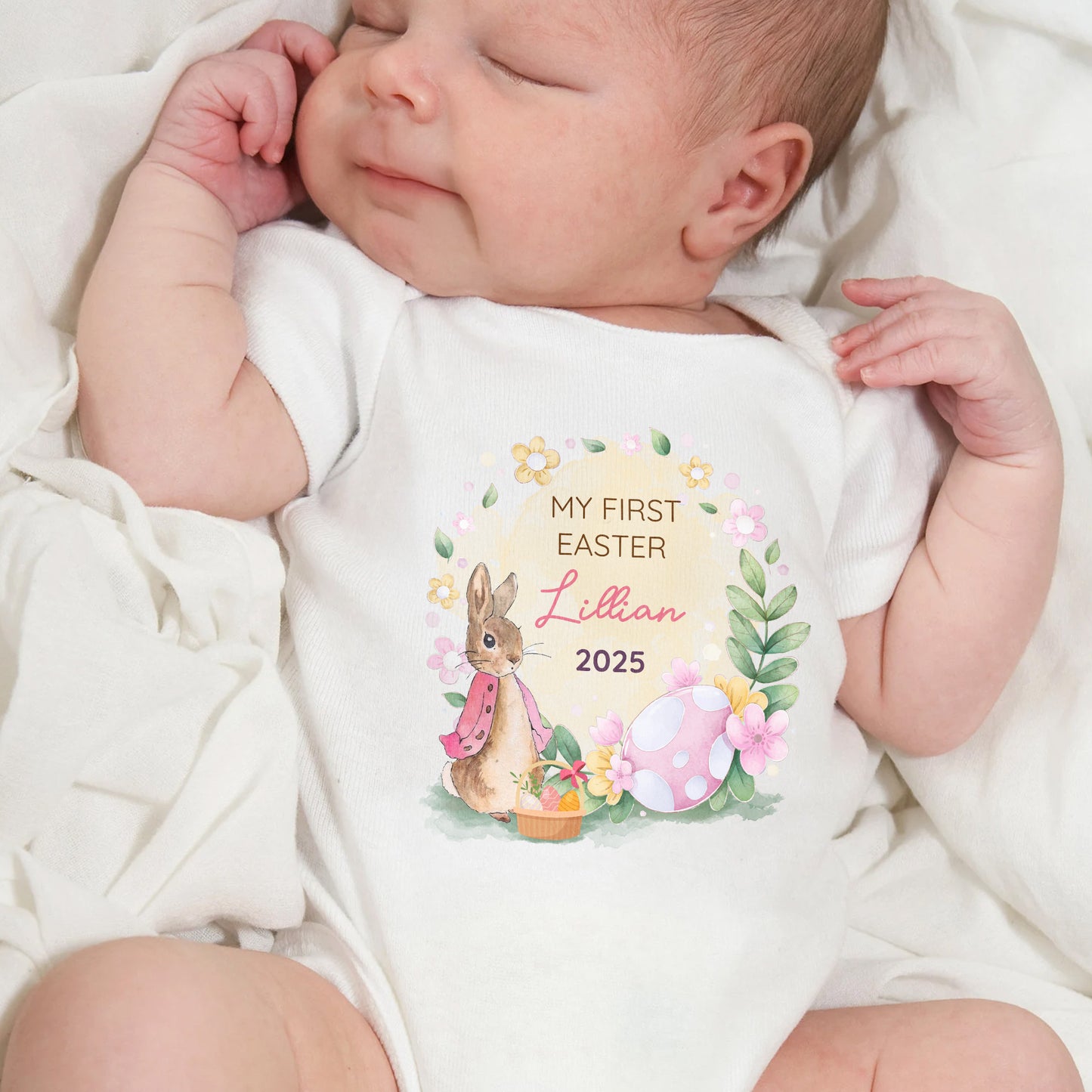 My First Easter, Rabbit and Easter Eggs Design