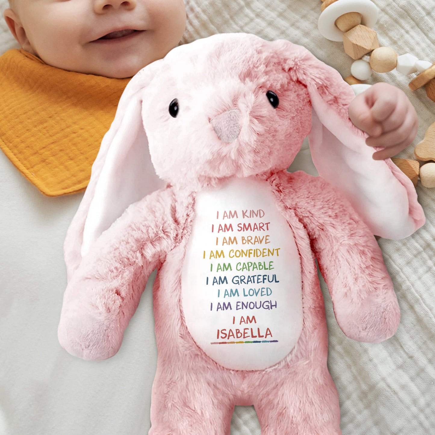 I Am Kind, I Am Smart, I Am Brave, Stuffed Bunny