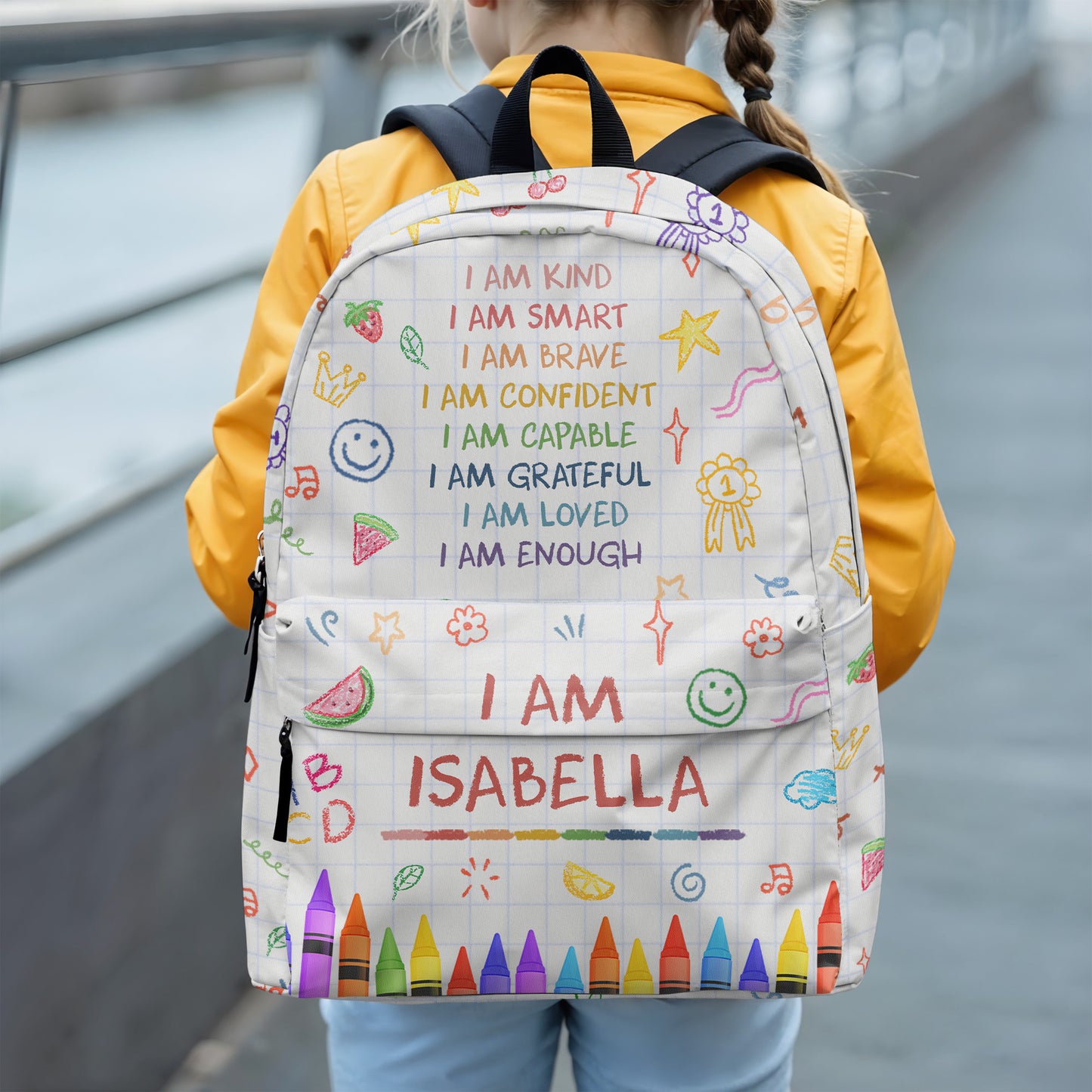 I Am Kind Smart Brave, Inspirational Backpack For Kids