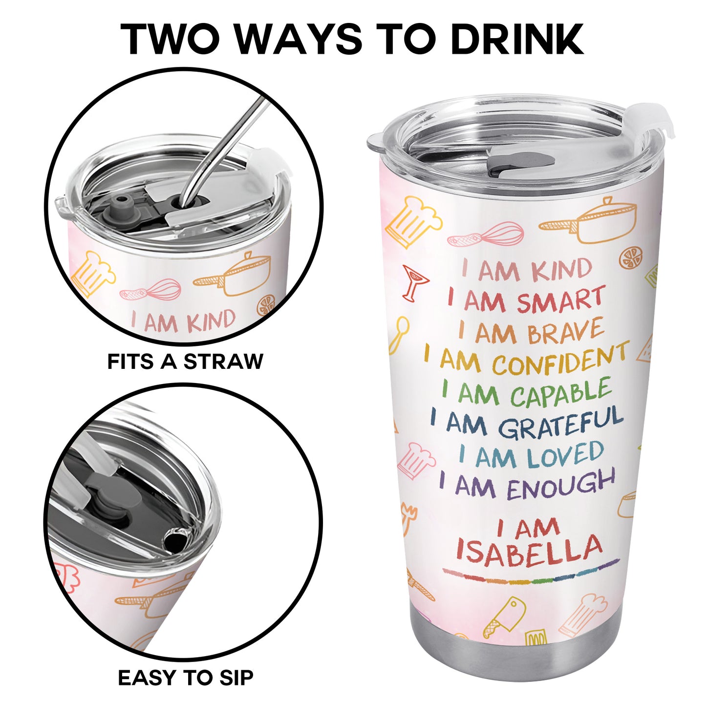 I Am Kind, I Am Smart, I Am Brave, Various Kitchen Utensils