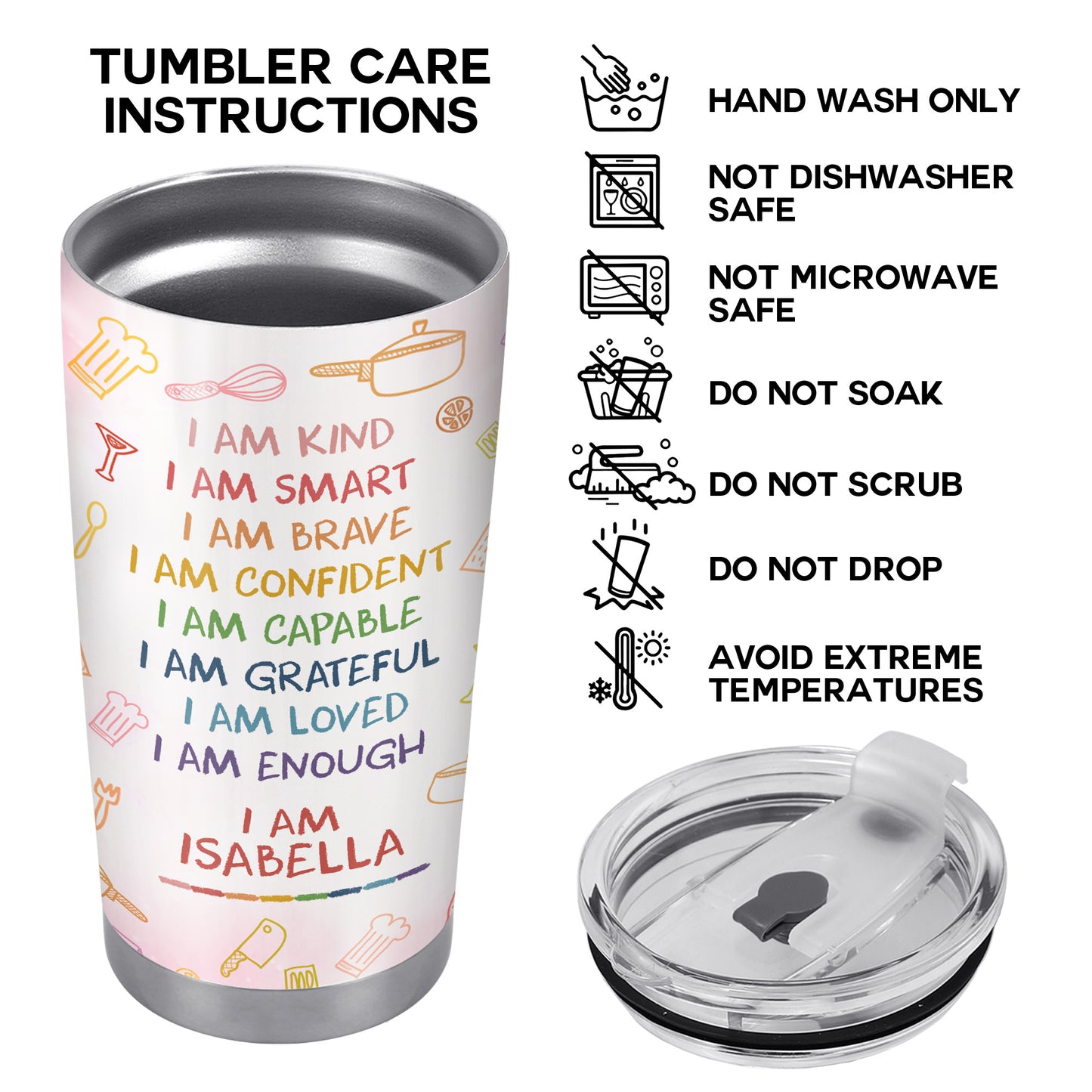 I Am Kind, I Am Smart, I Am Brave, Various Kitchen Utensils