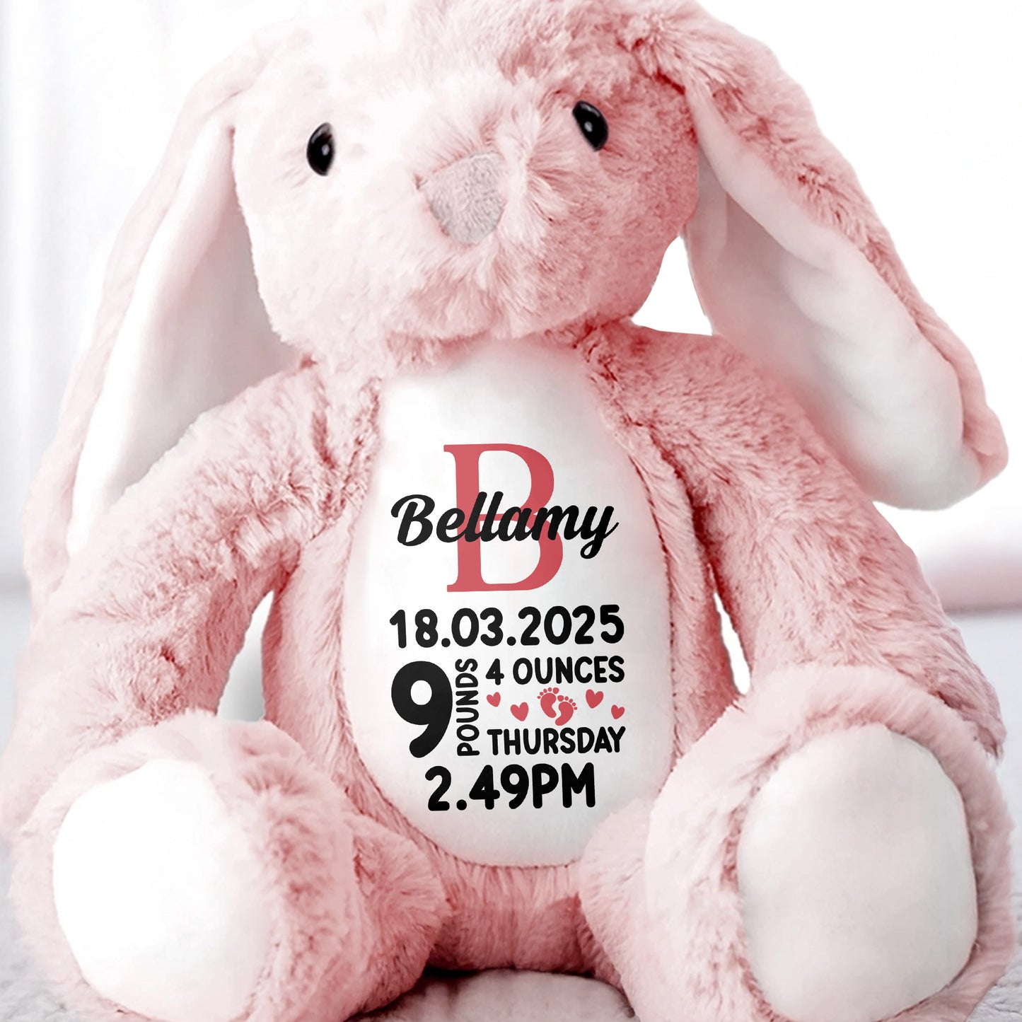 Bellamy 18.03.2025 9 Pounds 4 Ounces Thursday 2.49 PM, Stuffed Bunny