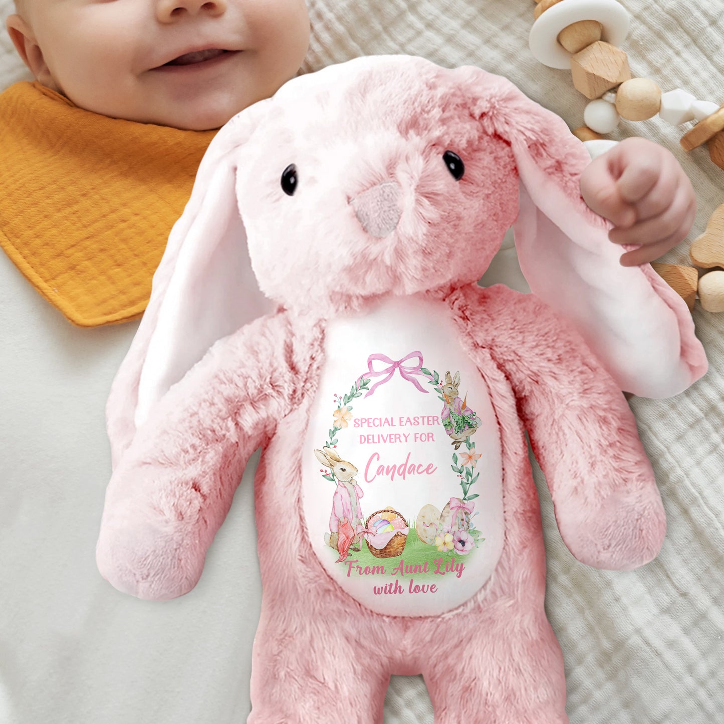 Special Easter Delivery For Candace, Easter Bunny, Eggs And Flowers