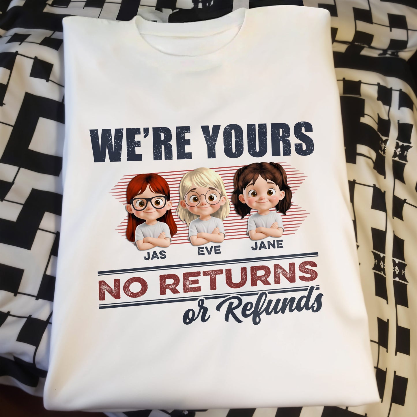 We're Yours No Returns Or Refunds, Cute Children Illustration
