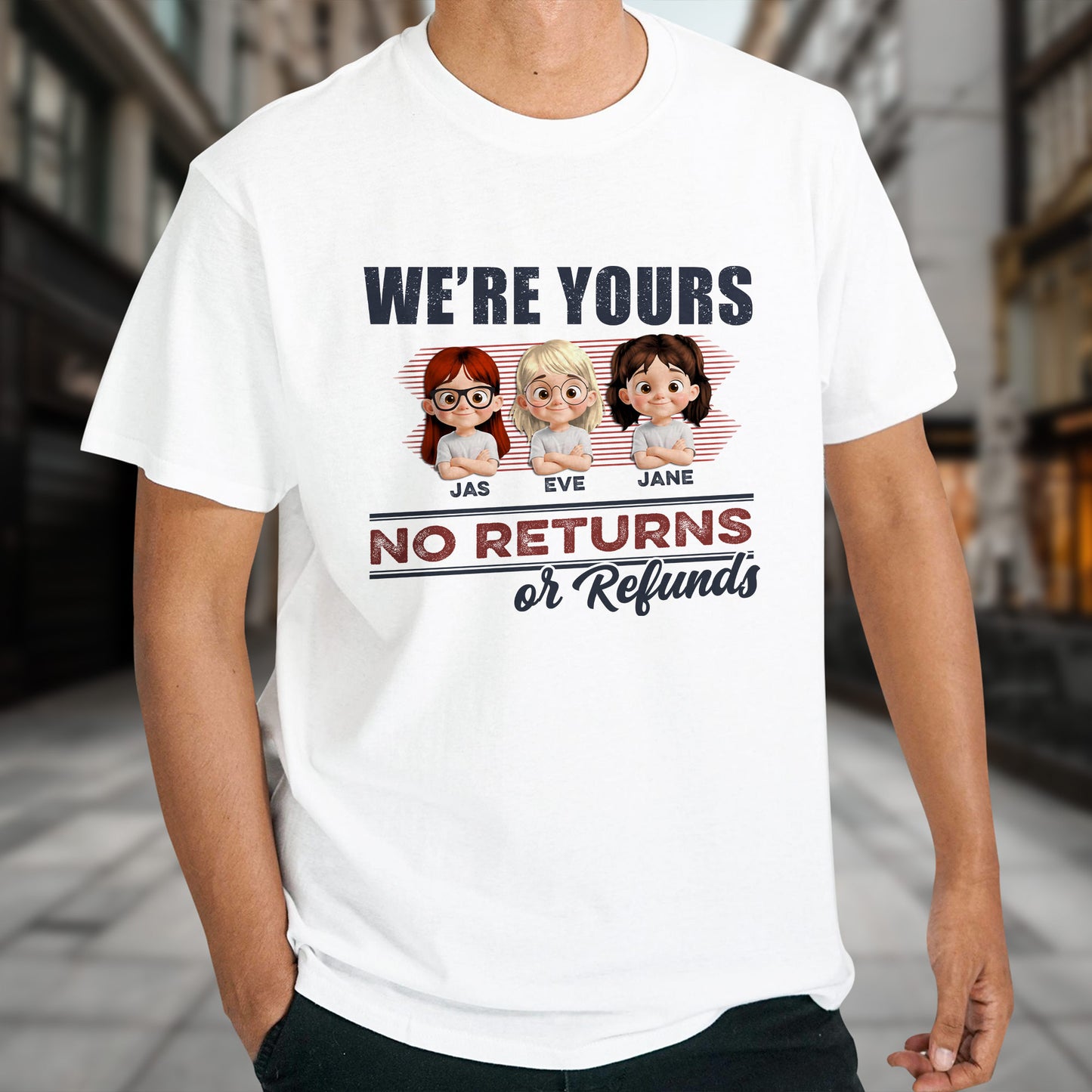 We're Yours No Returns Or Refunds, Cute Children Illustration