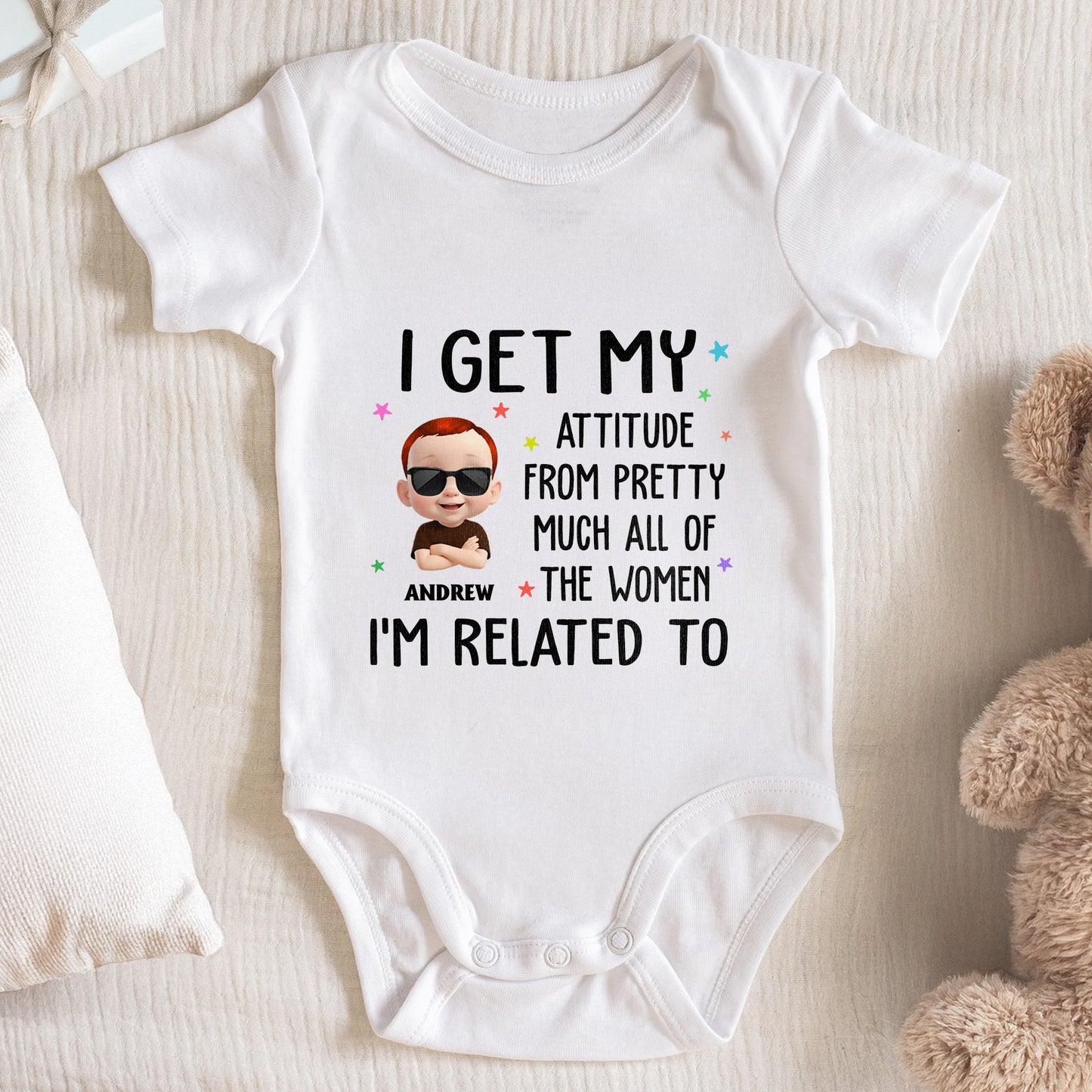 I Get My Attitude From Pretty Much All Of The Women I'm Related To, Stars And Cartoon Baby