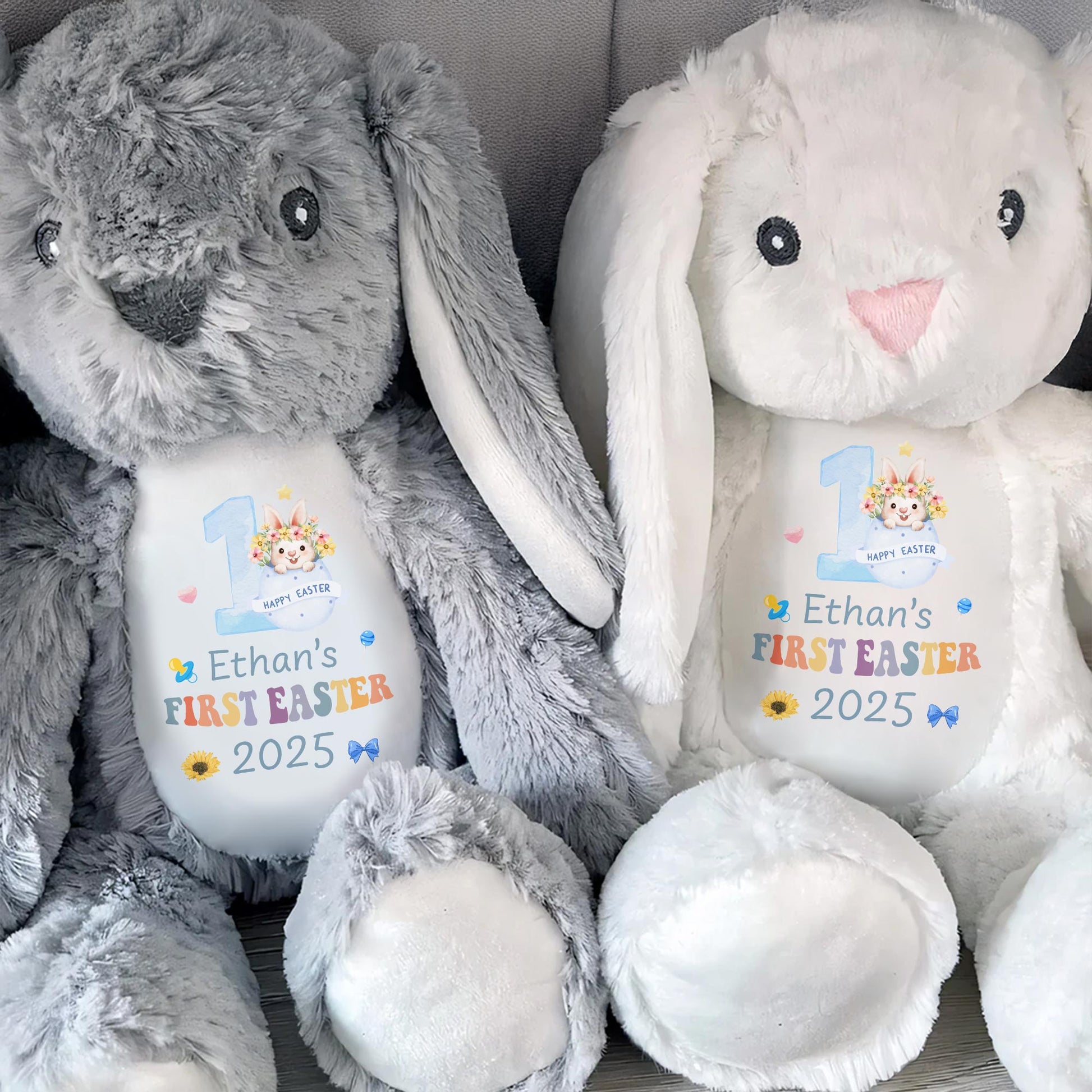 Happy Easter, Ethan's First Easter 2025, Bunny and Easter Eggs