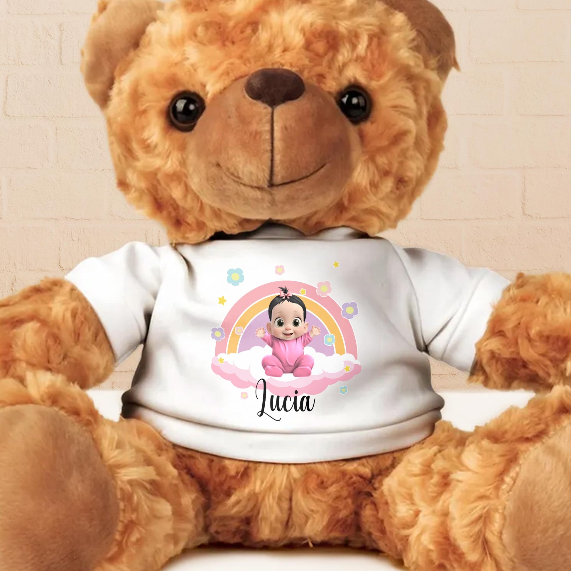 Brighten Up Your Child's Day With A Custom Cuddle Bear Featuring A Baby