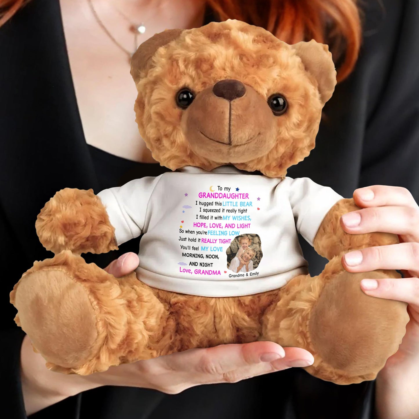 To My Granddaughter, I Hugged This Little Bear, Stars