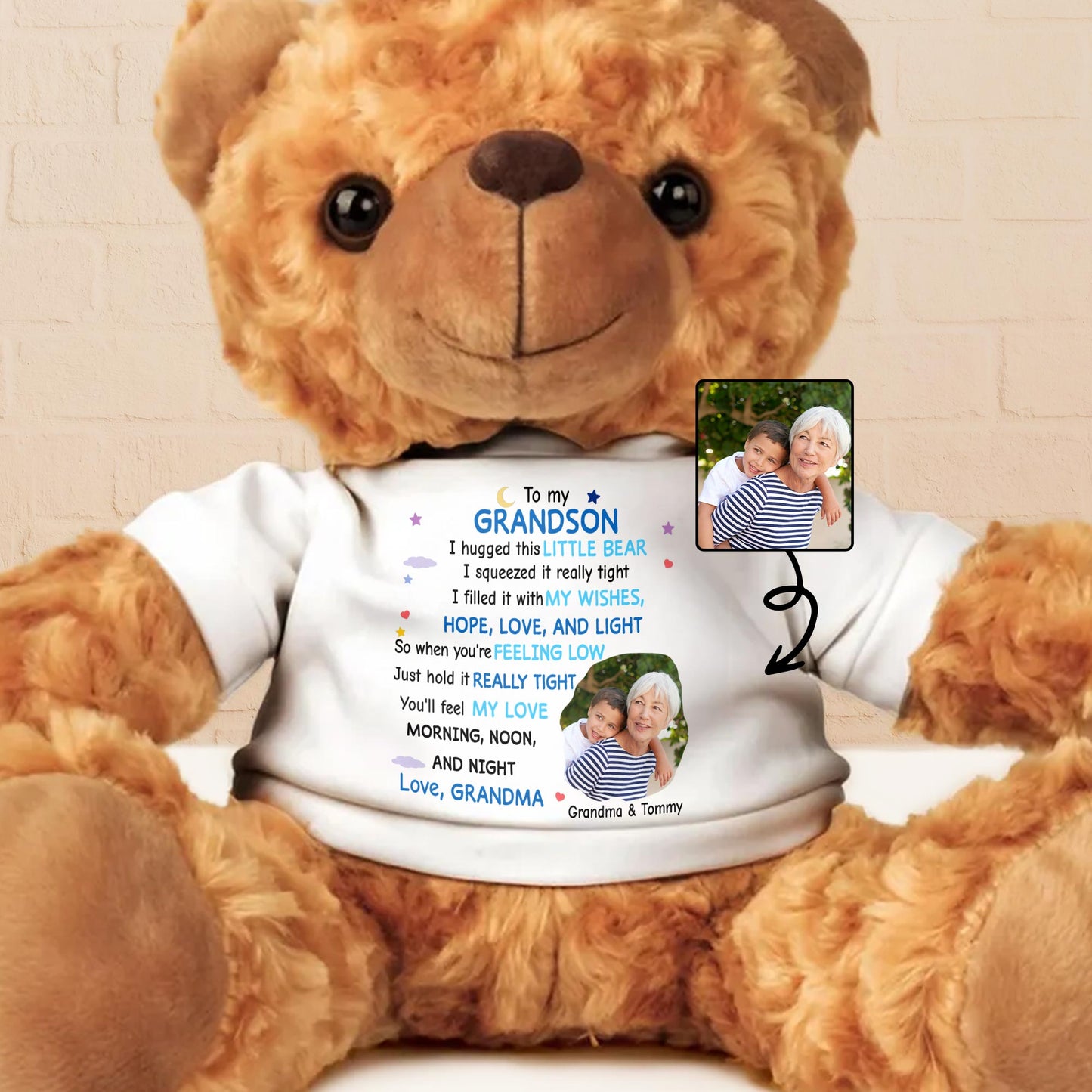 To My Granddaughter, I Hugged This Little Bear, Stars