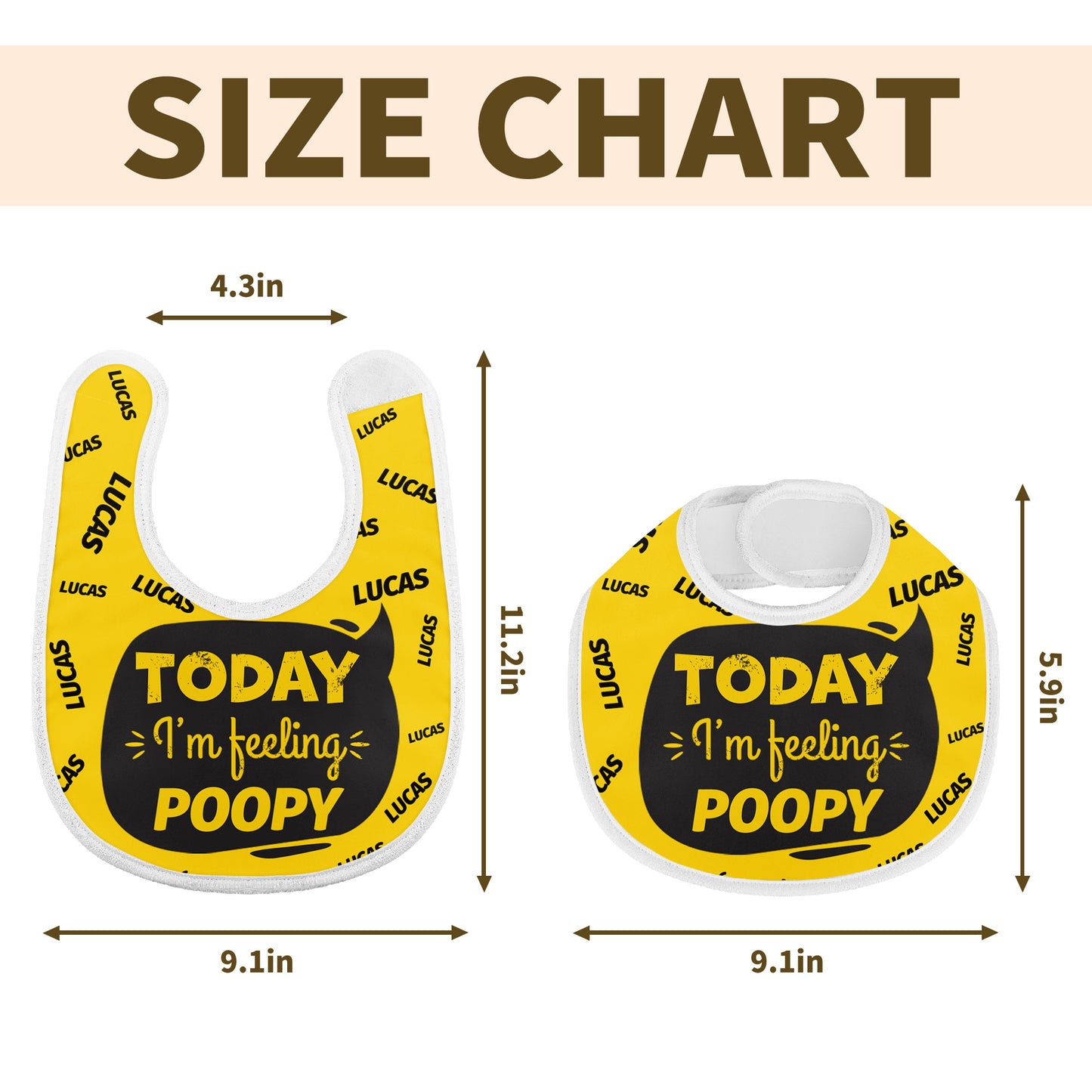 Today I'm Feeling Poopy, Smiling Poop Emoji Bib