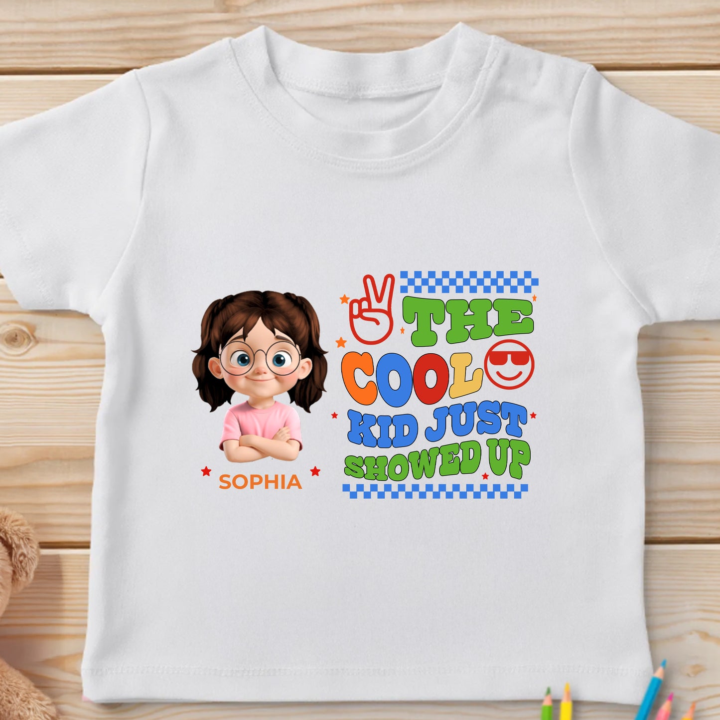 The Cool Kid Just Showed Up T-Shirt - Personalized Custom Youth T-shirt - GRK070_WYOU