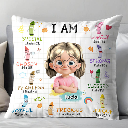 I Am Special, Chosen, Fearless, Lovely Pillow