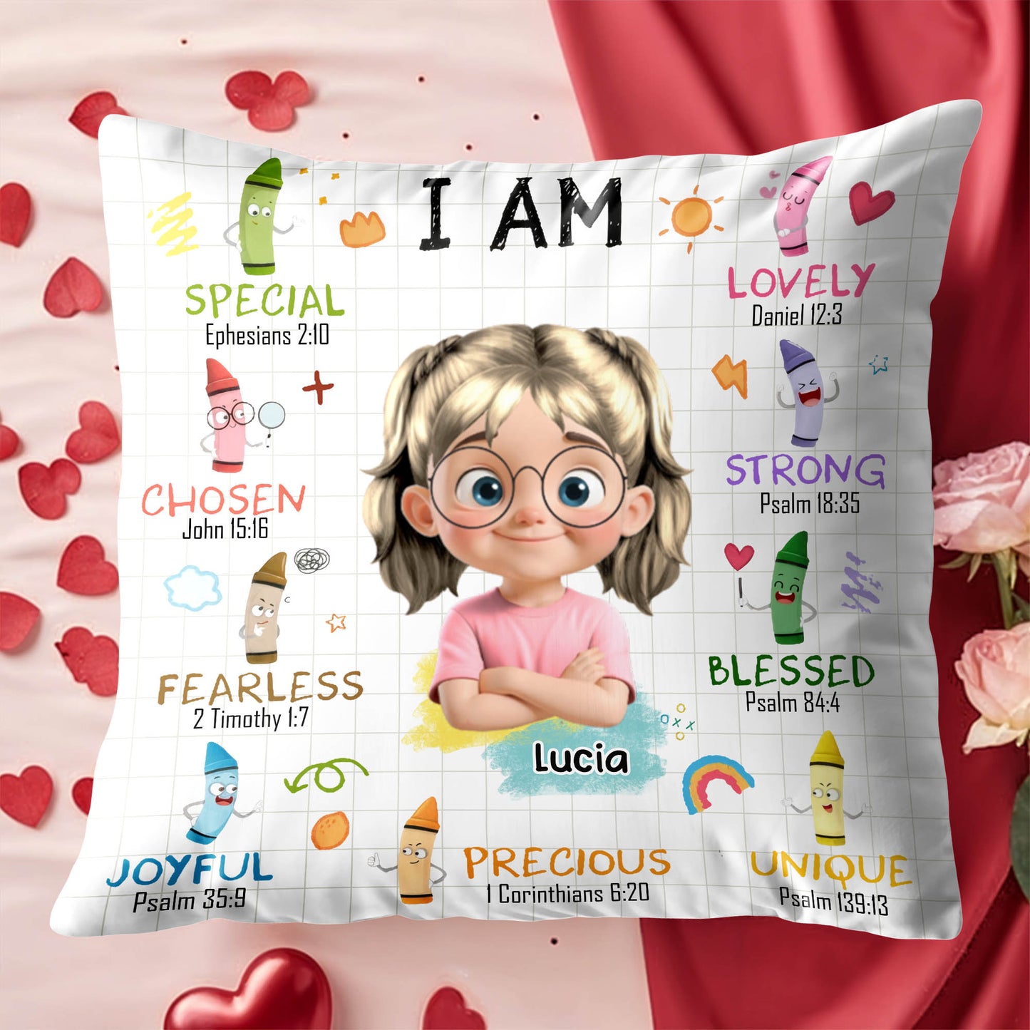 I Am Special, Chosen, Fearless, Lovely Pillow