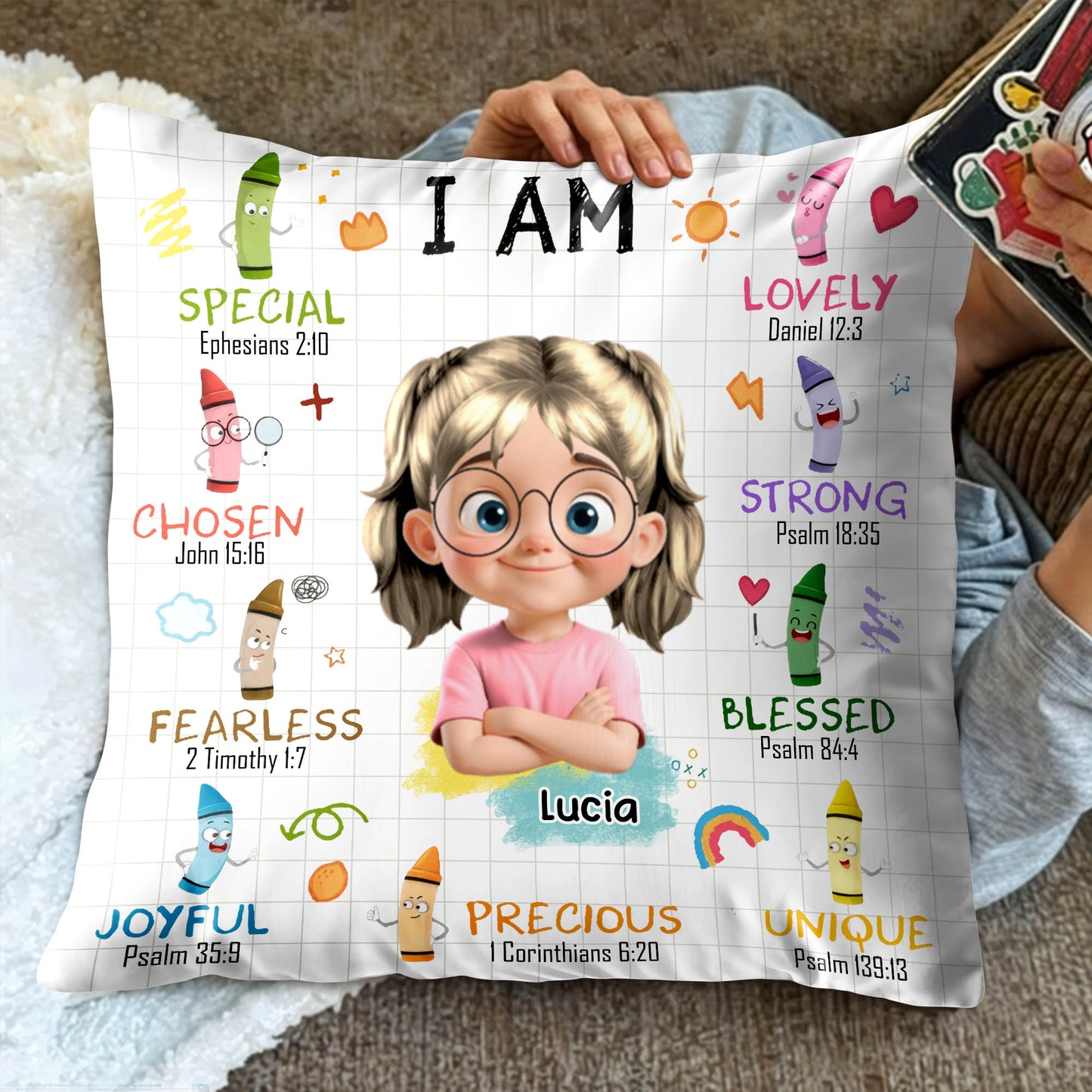 I Am Special, Chosen, Fearless, Lovely Pillow