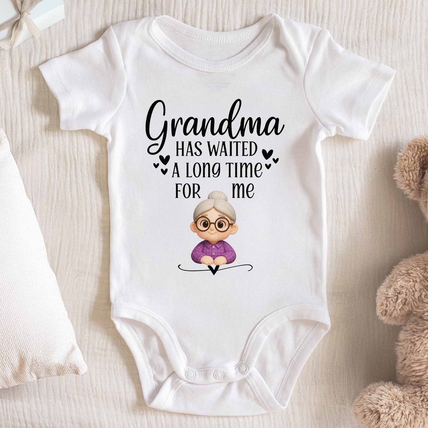 Grandma Has Waited A Long Time For Me Onesie