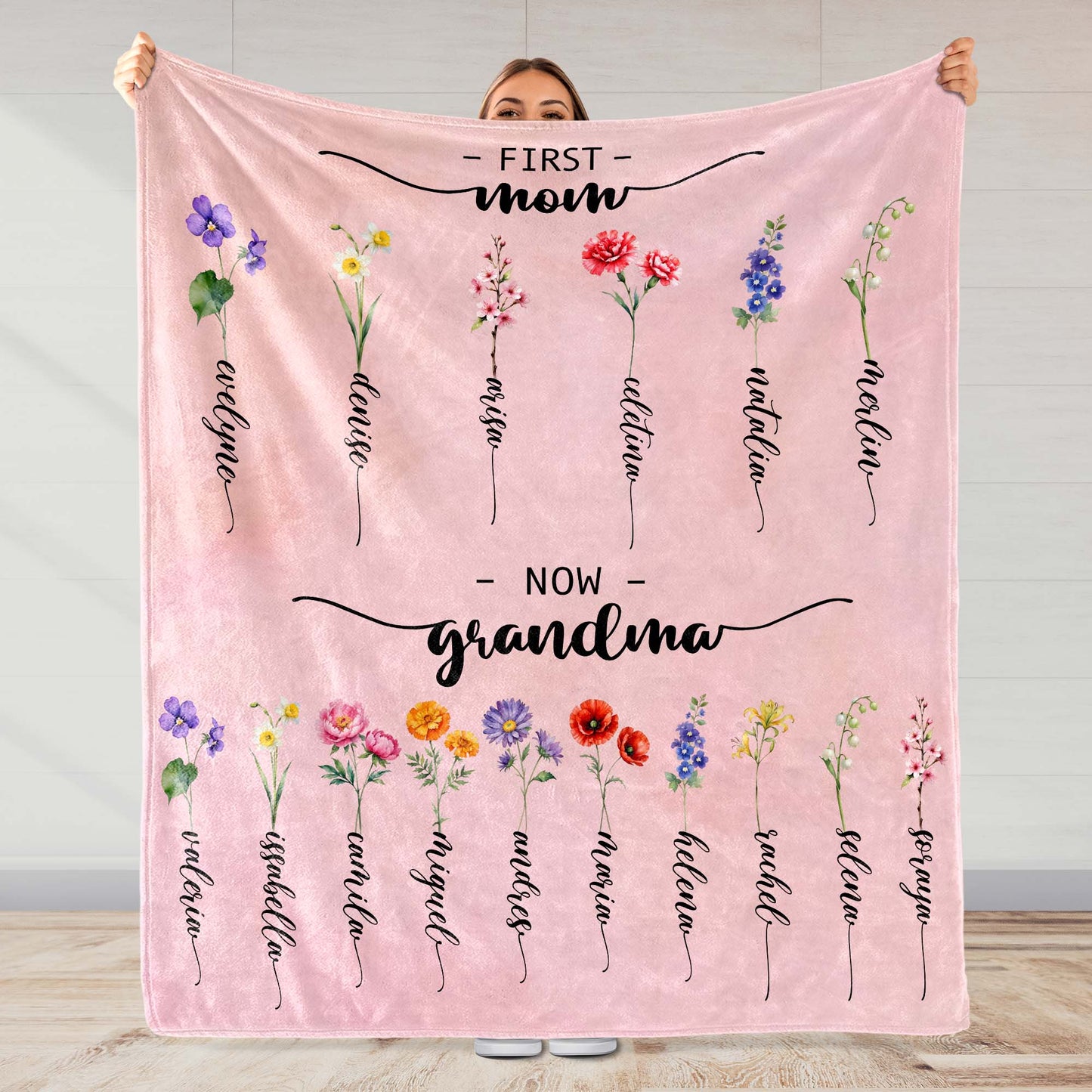 First Mom Now Grandma Transition With Floral Beauty