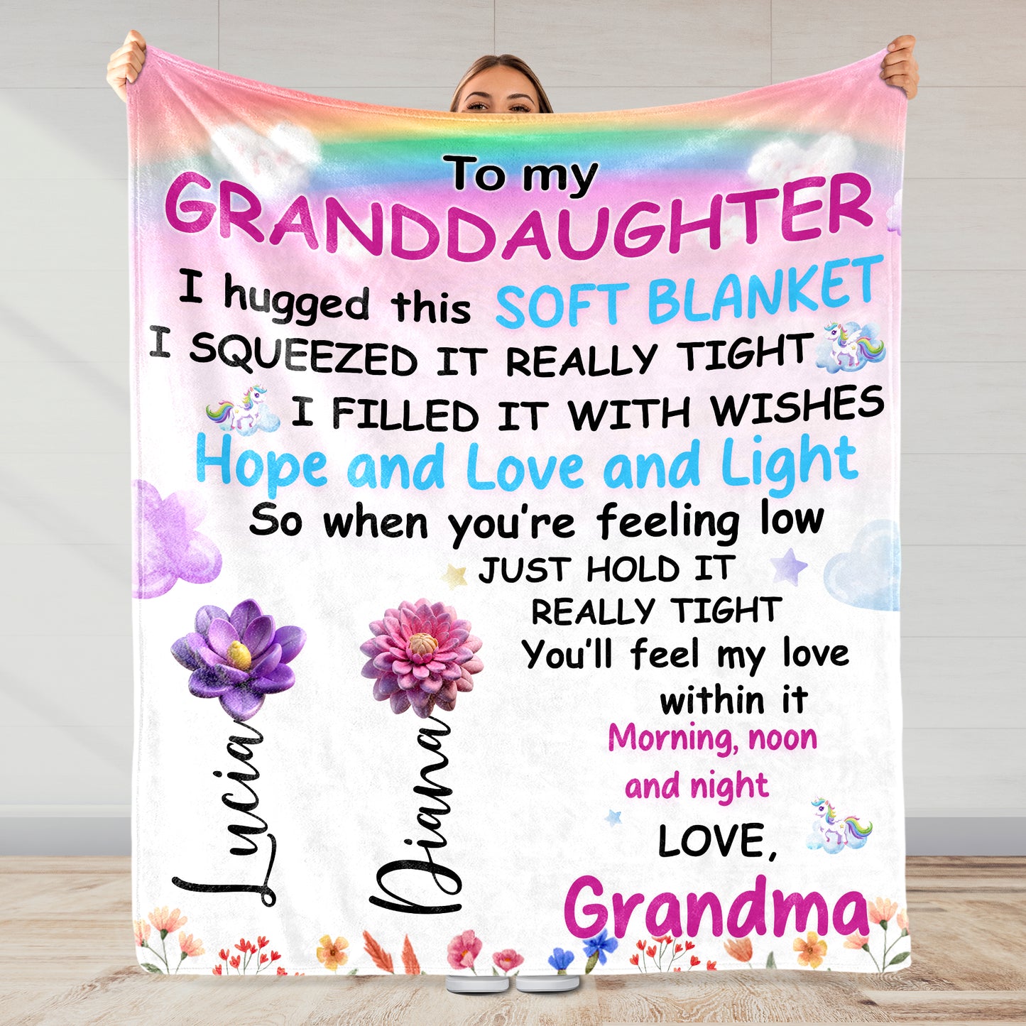 Custom Family and Pet Silhouette Blanket