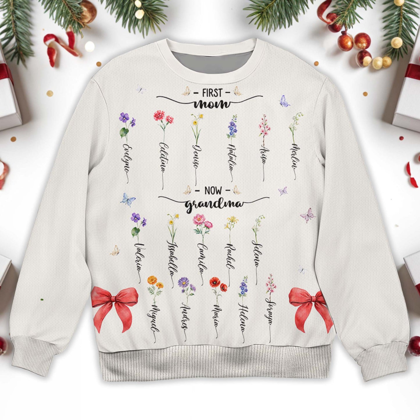 From Mom To Grandma Journey With Love And Flowers Sweatshirt