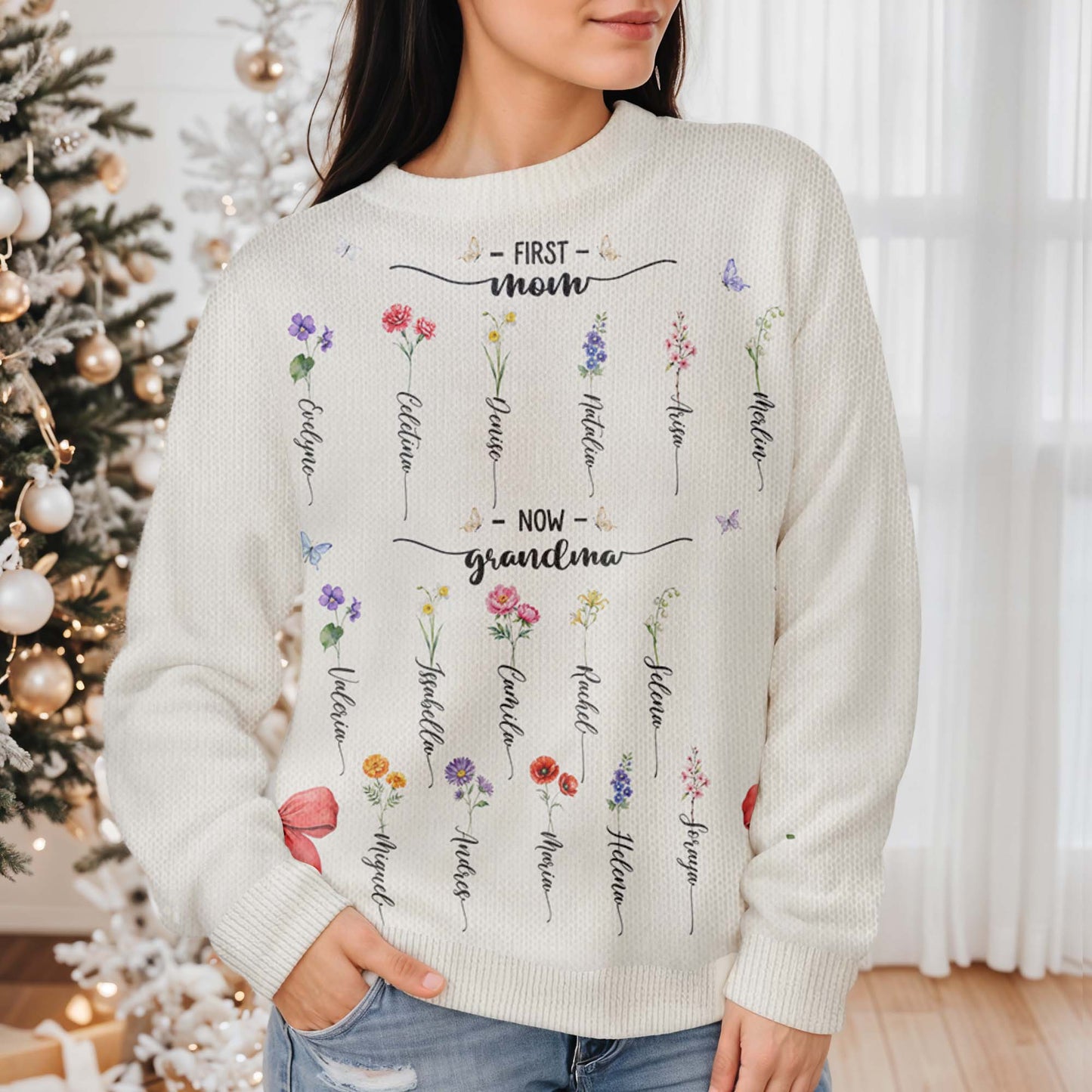 From Mom To Grandma Journey With Love And Flowers Sweatshirt