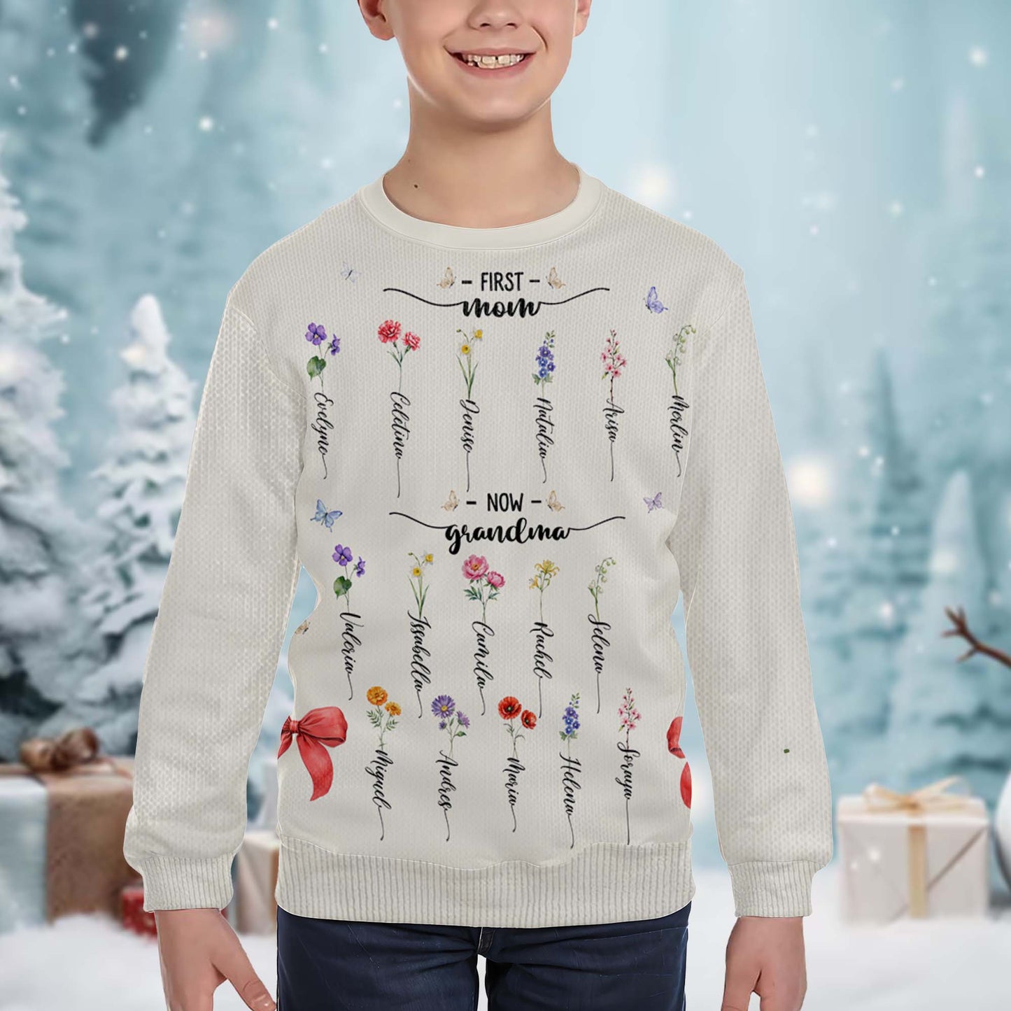 From Mom To Grandma Journey With Love And Flowers Sweatshirt