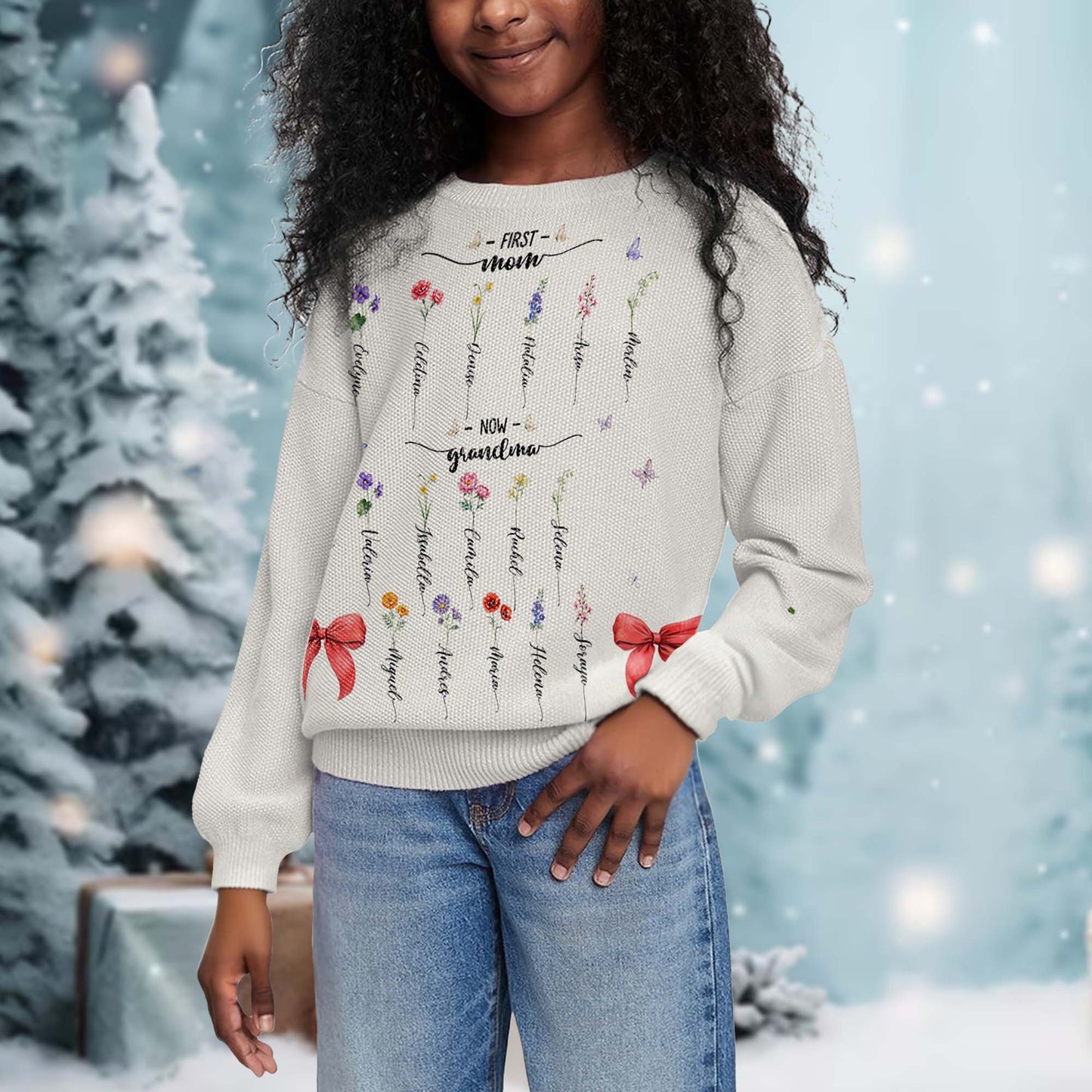 From Mom To Grandma Journey With Love And Flowers Sweatshirt