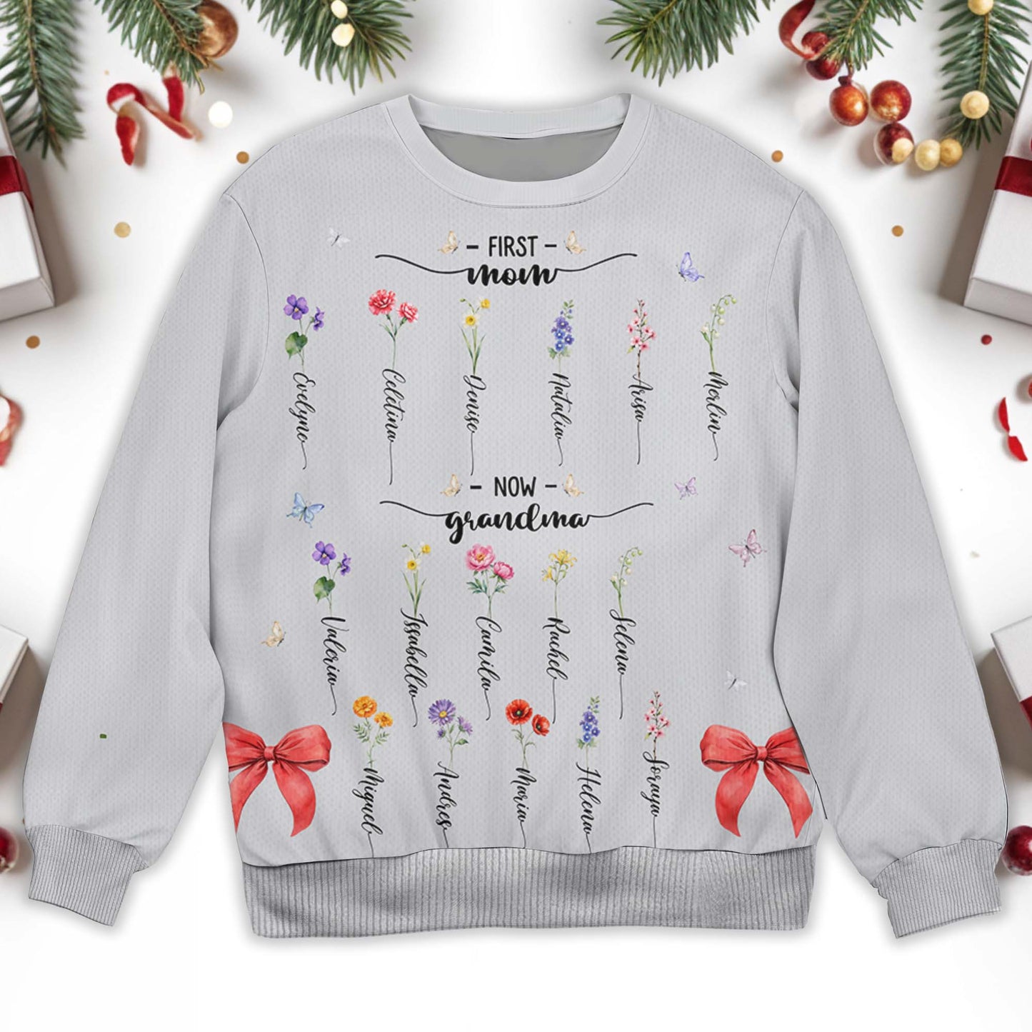 From Mom To Grandma Journey With Love And Flowers Sweatshirt