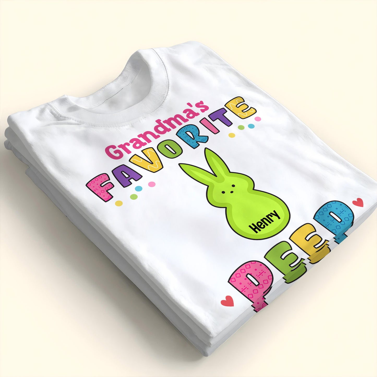 Grandma's Favorite Peep, Bunny and Colorful Letters