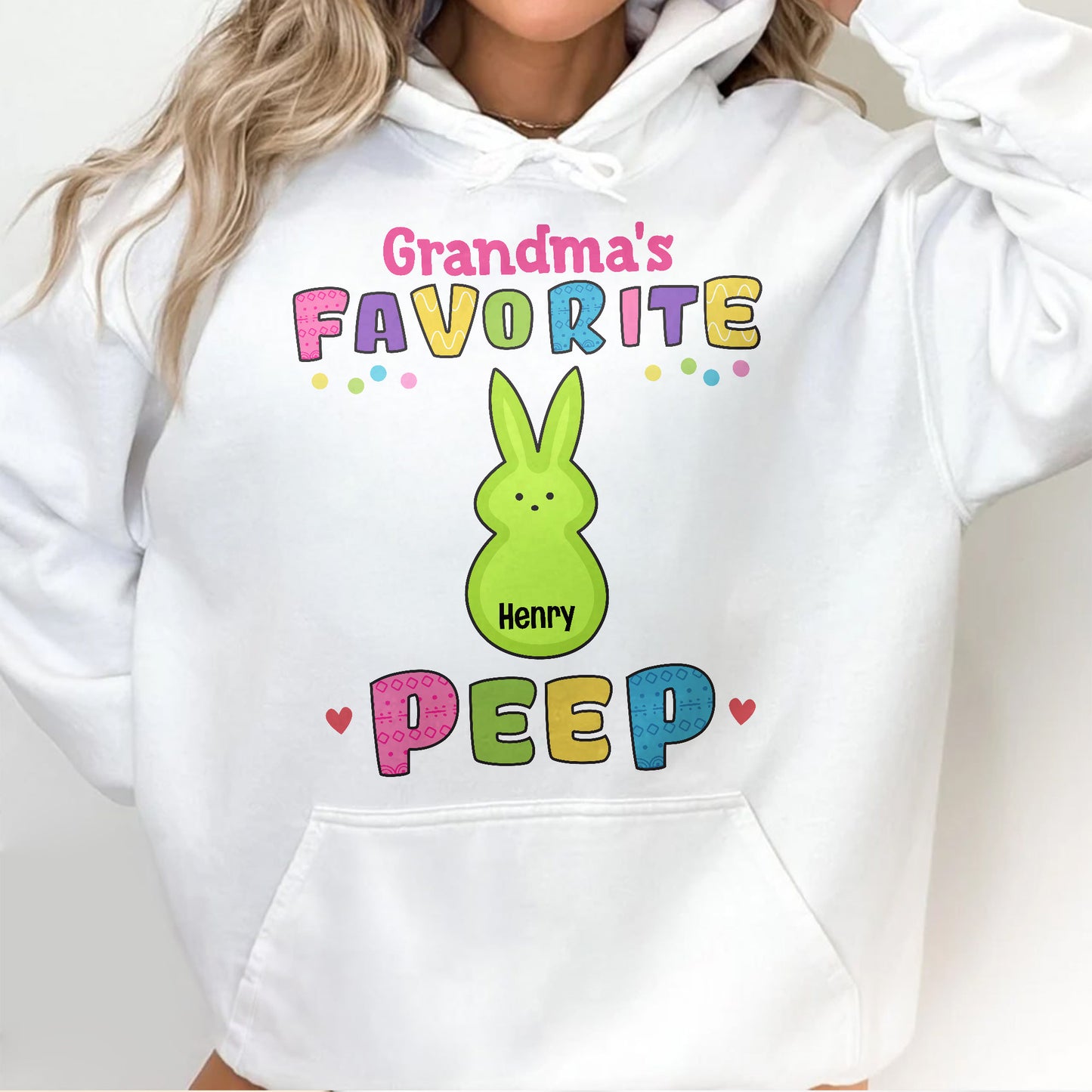 Grandma's Favorite Peep, Bunny and Colorful Letters