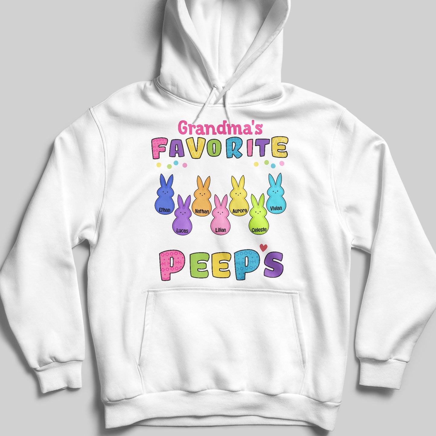 Grandma's Favorite Peep, Bunny and Colorful Letters