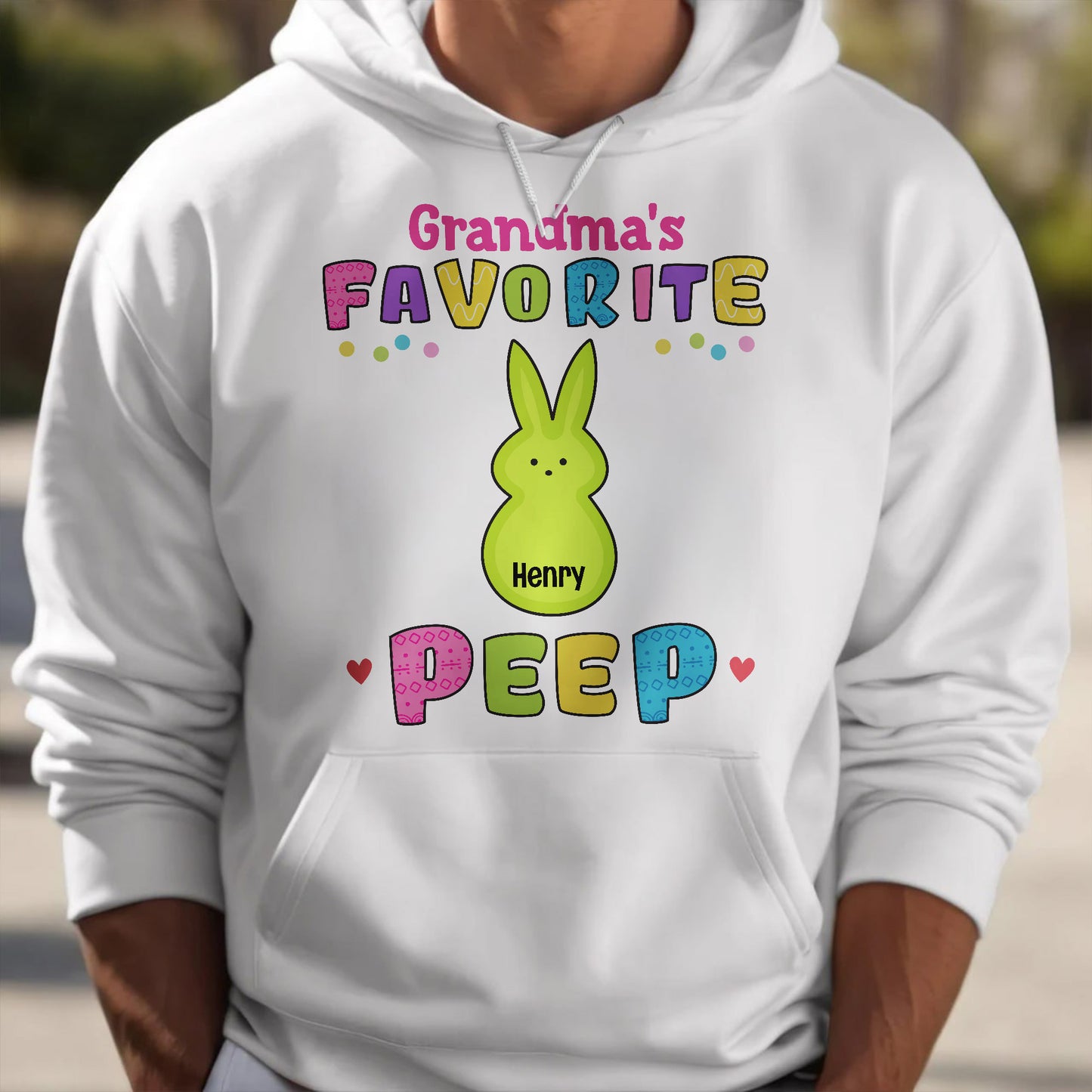Grandma's Favorite Peep, Bunny and Colorful Letters