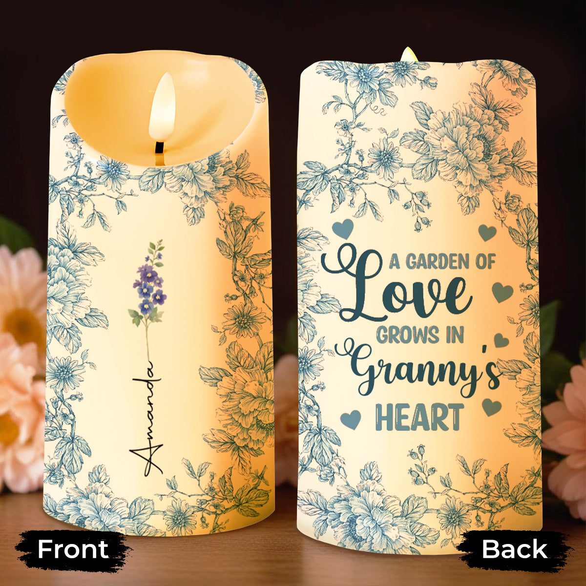 A Garden of Love Grows in Granny's Heart, Flowers and Heart