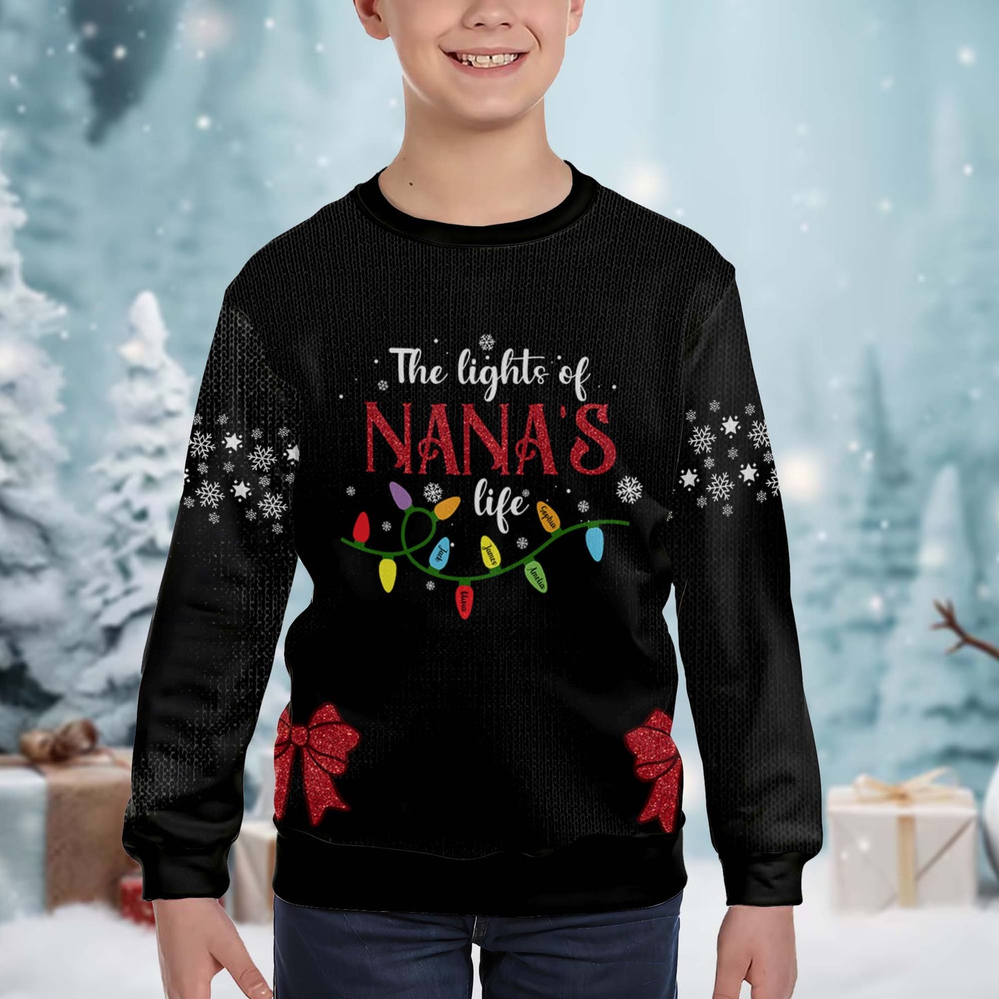The Light Of Nana's Life Christmas Lights Design