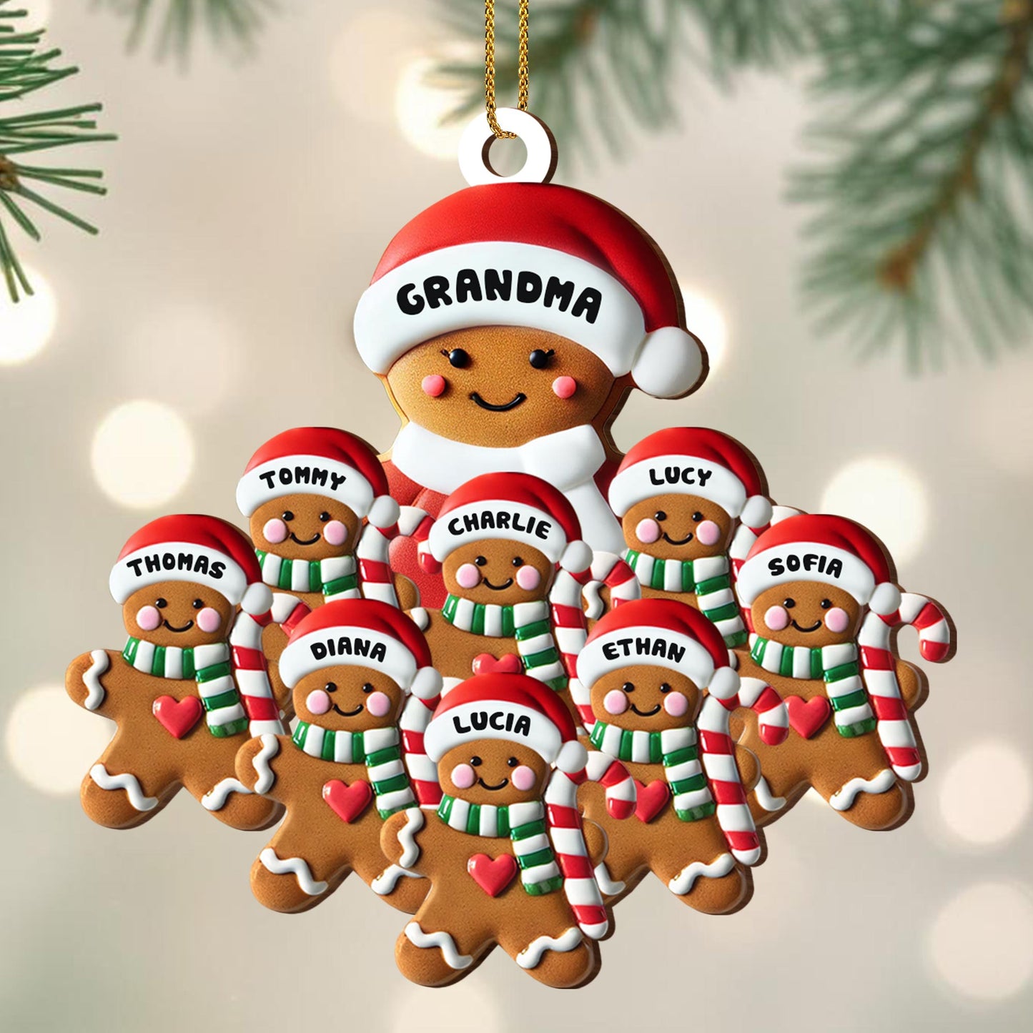 Sweet Seasonal Smiles With Gingerbread Family Design