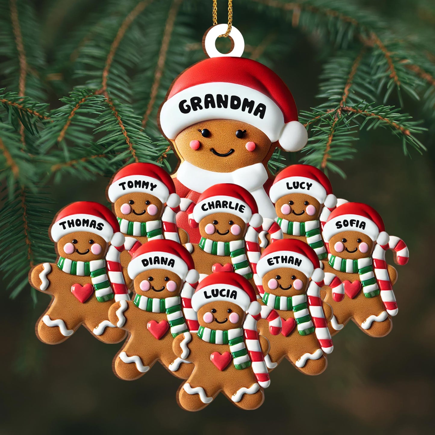 Sweet Seasonal Smiles With Gingerbread Family Design