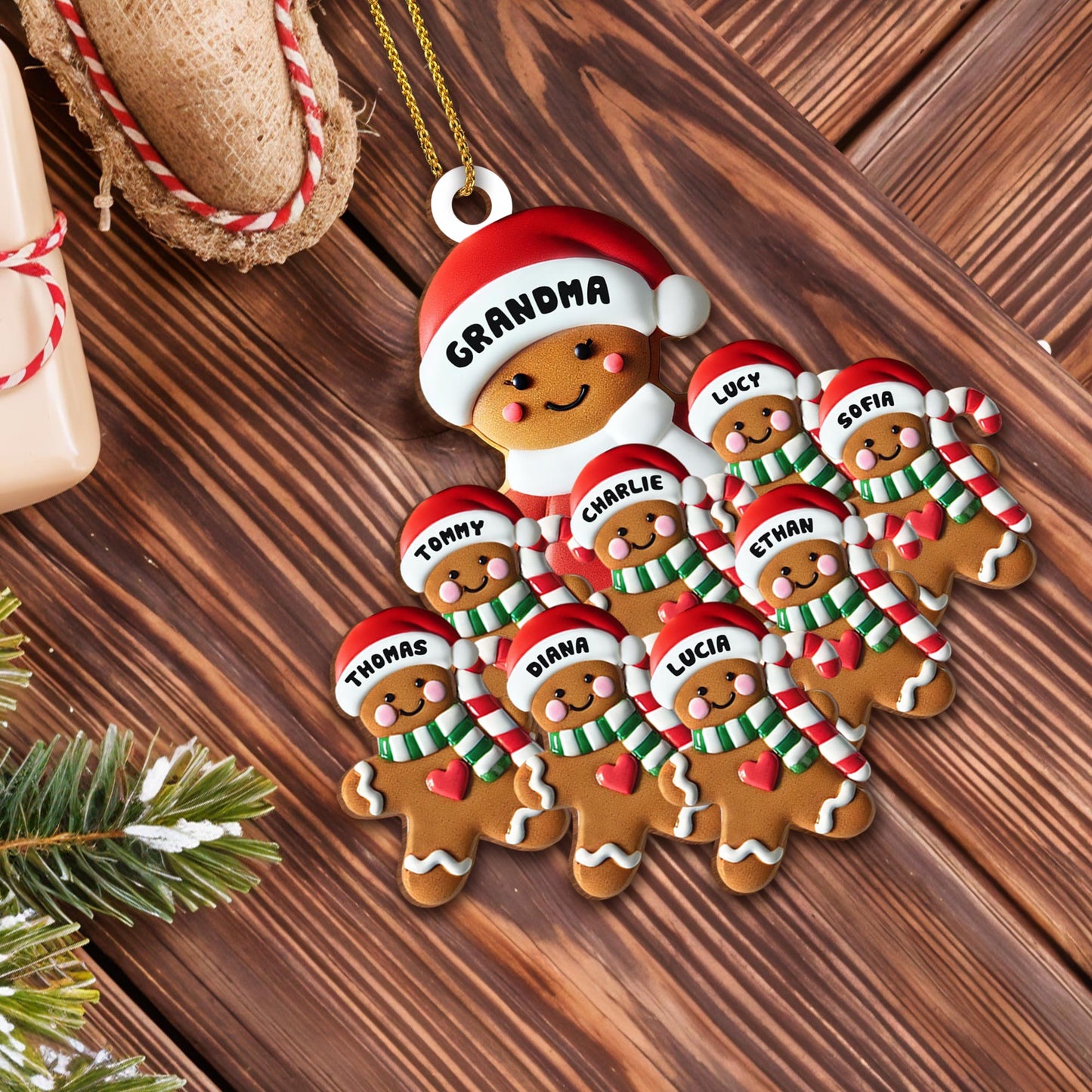 Sweet Seasonal Smiles With Gingerbread Family Design
