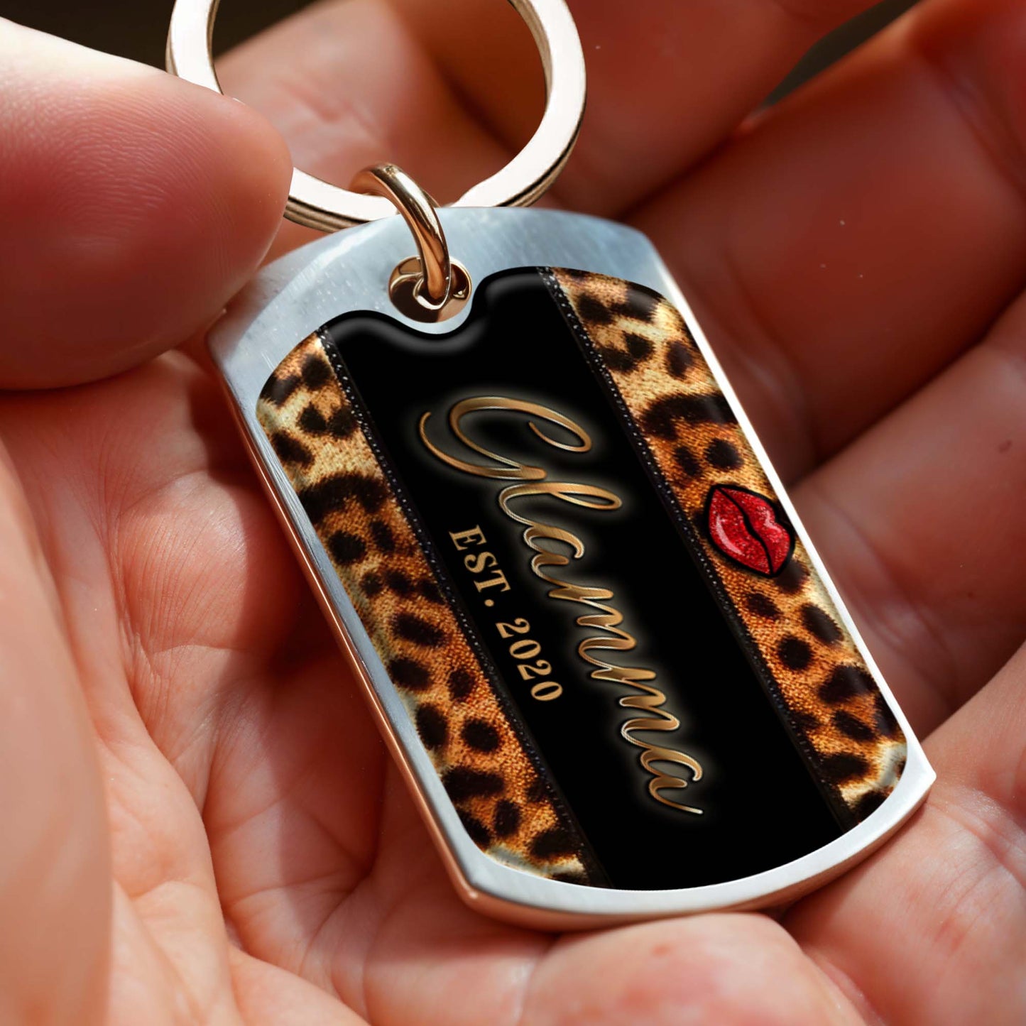 Glamorous Leopard Print With Red Lips
