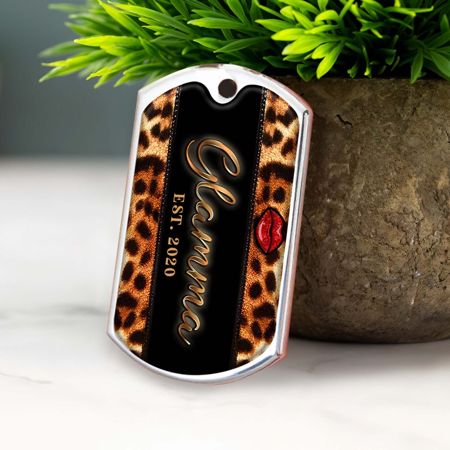 Glamorous Leopard Print With Red Lips