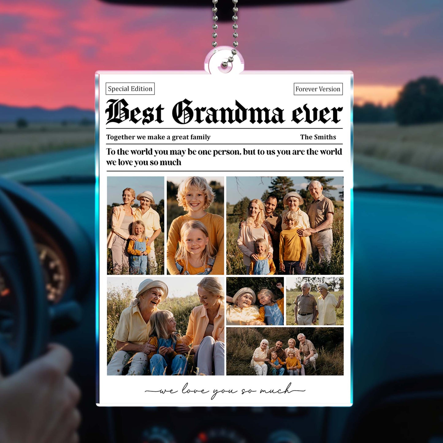 Together We Make A Great Family, Best Grandma Ever Custom Ornament