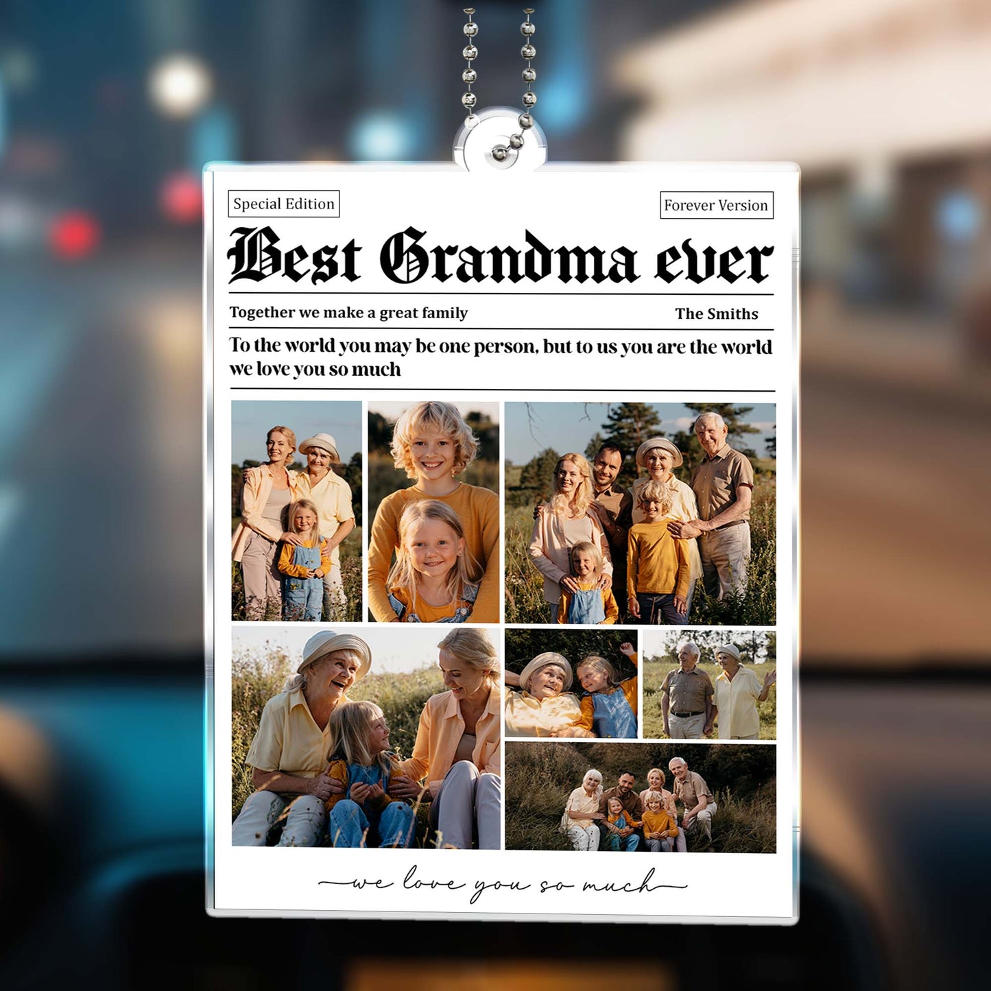 Together We Make A Great Family, Best Grandma Ever Custom Ornament